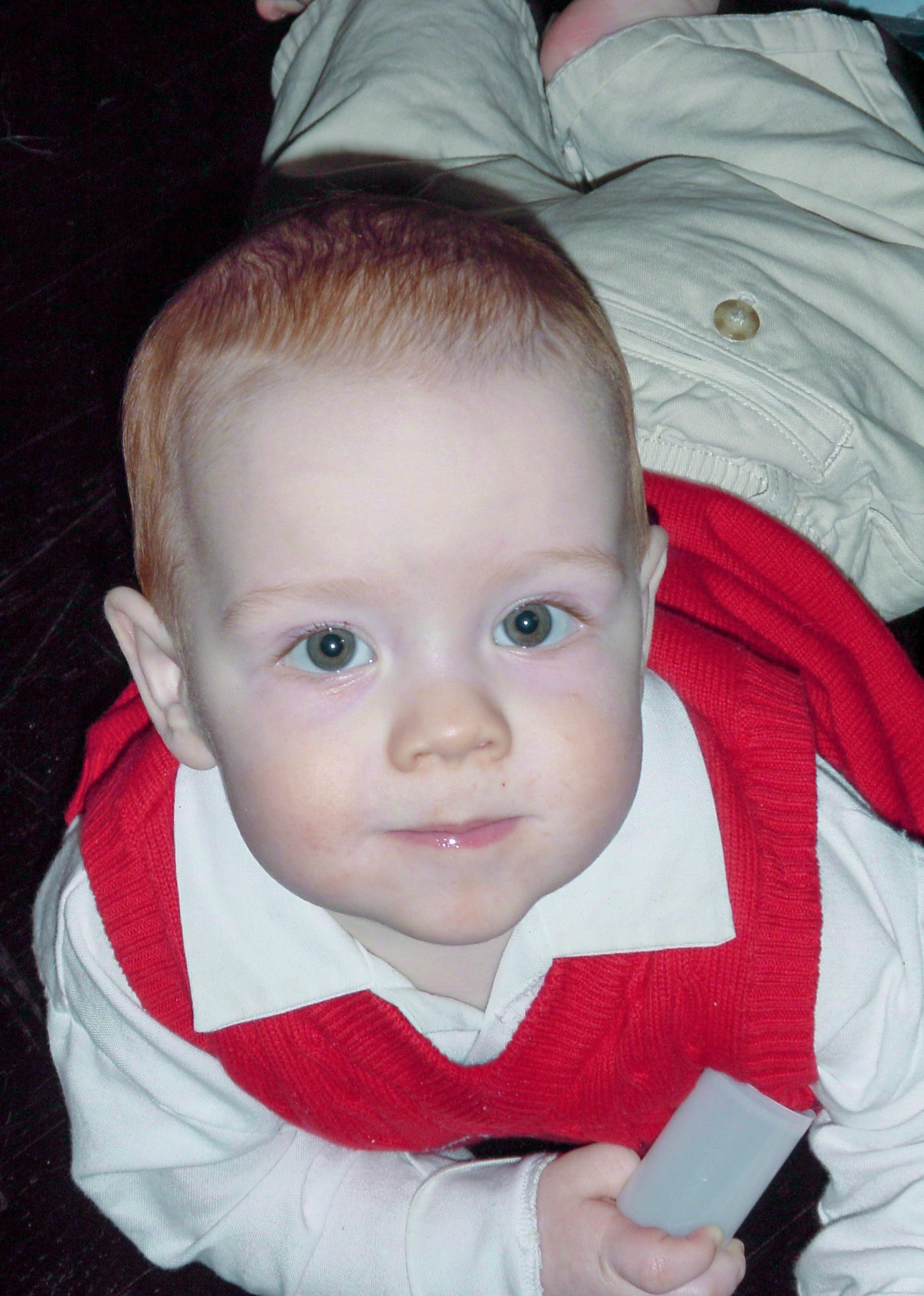 19 Jan 2003: Garreth Emment (age 1). Son of Barry Emment and Lee-Ann [Huculak] Emment, Calgary, AB. Photo credit: Brian Huculak