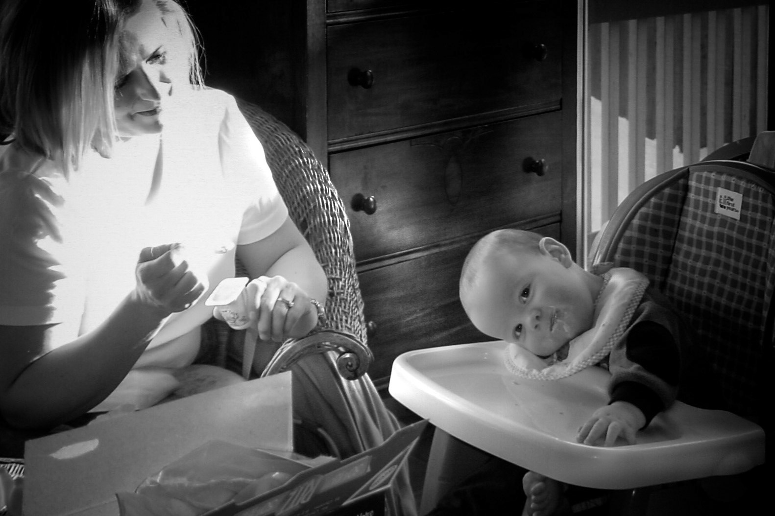 17 Jan 2003: Mother and Son. Lee-Ann [Huculak] Emment and son Garreth (age +8 months) at their home in Calgary, Alberta
