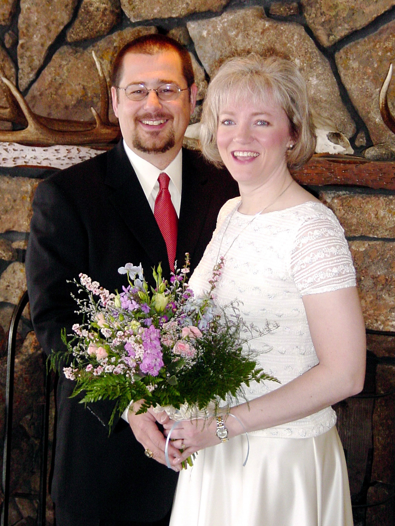 10 May 2003: Wedding day. Brian Huculak - Paula Rosson. Rocky Mountain National Park, Colorado. Photo credit: David Maze