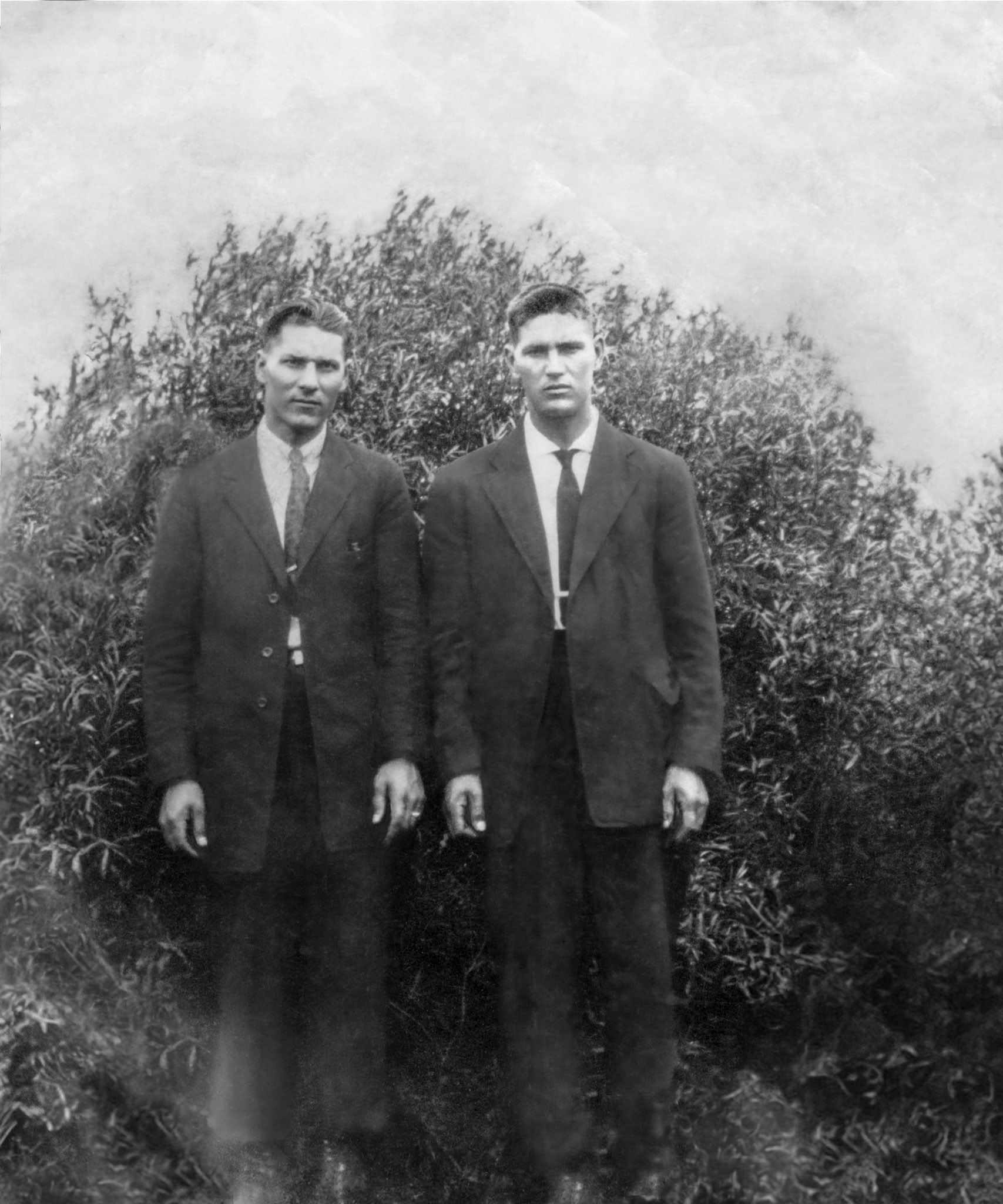 AFTER Circa 1919~20 • Brothers L to R - Onufrey (Frank) Shewchuk  (21) - Mechailo (Mike) Shewchuk (22)
