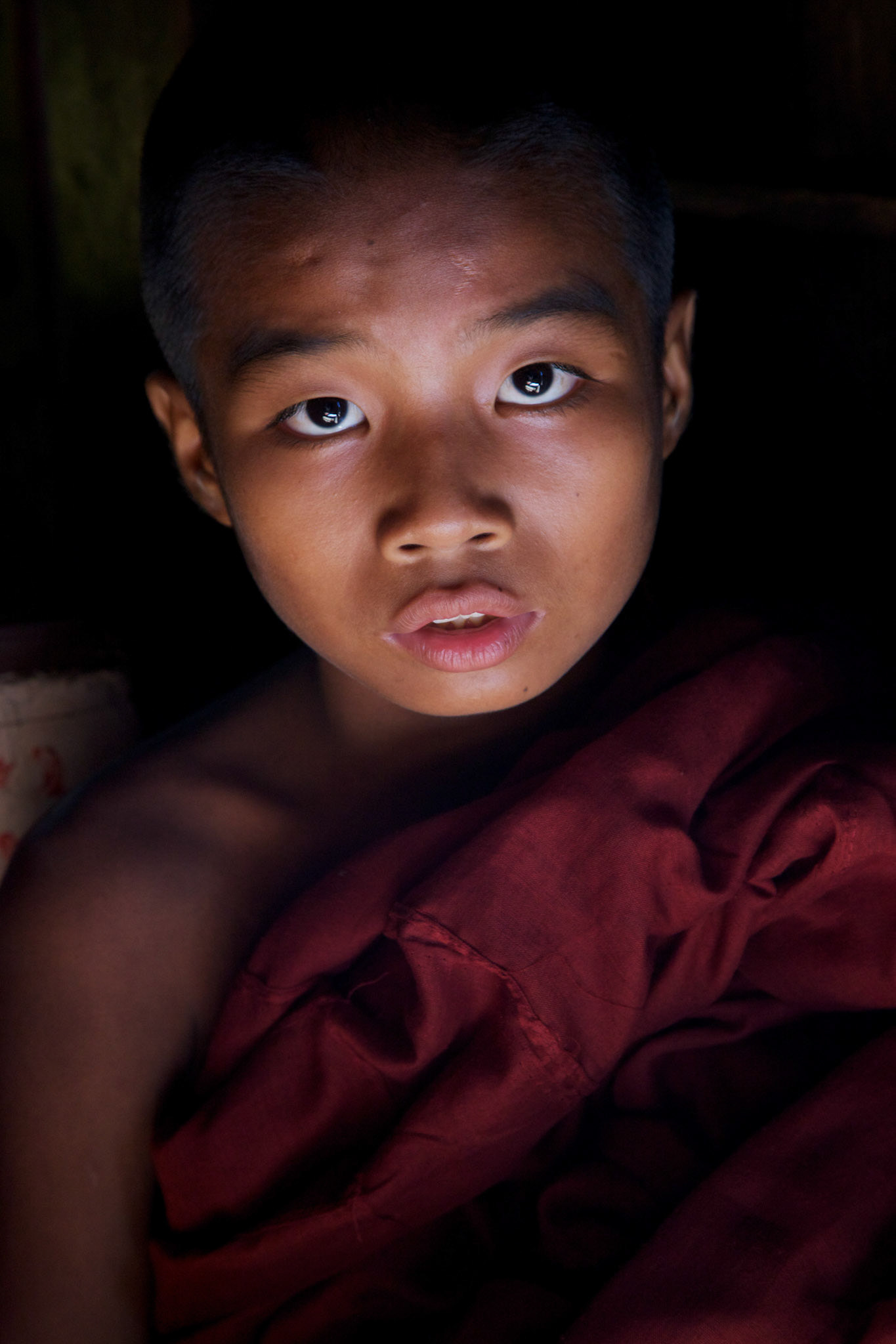 Serious young monk - Myanmar