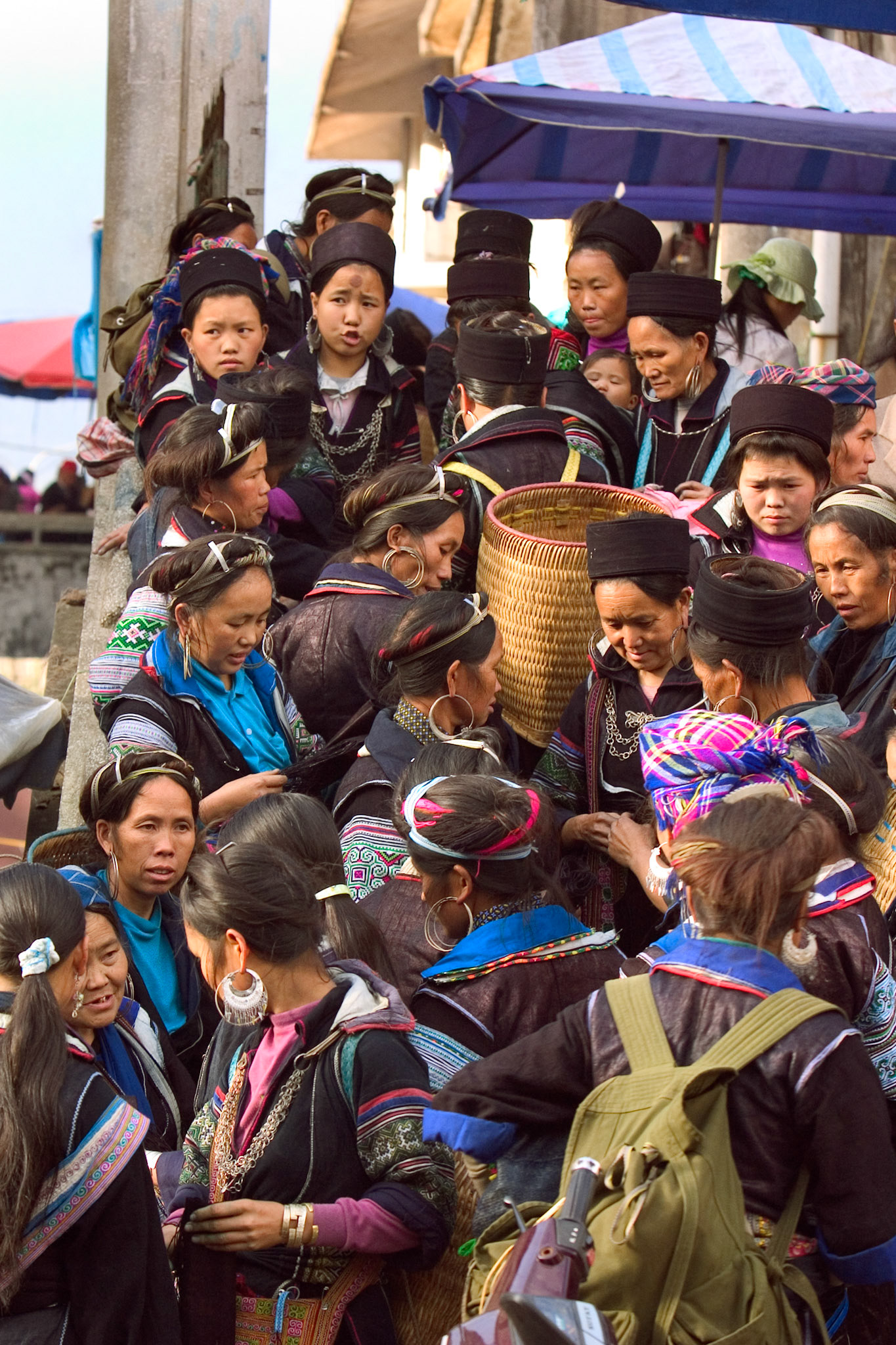 Bac Ha market crowd - Vietnam