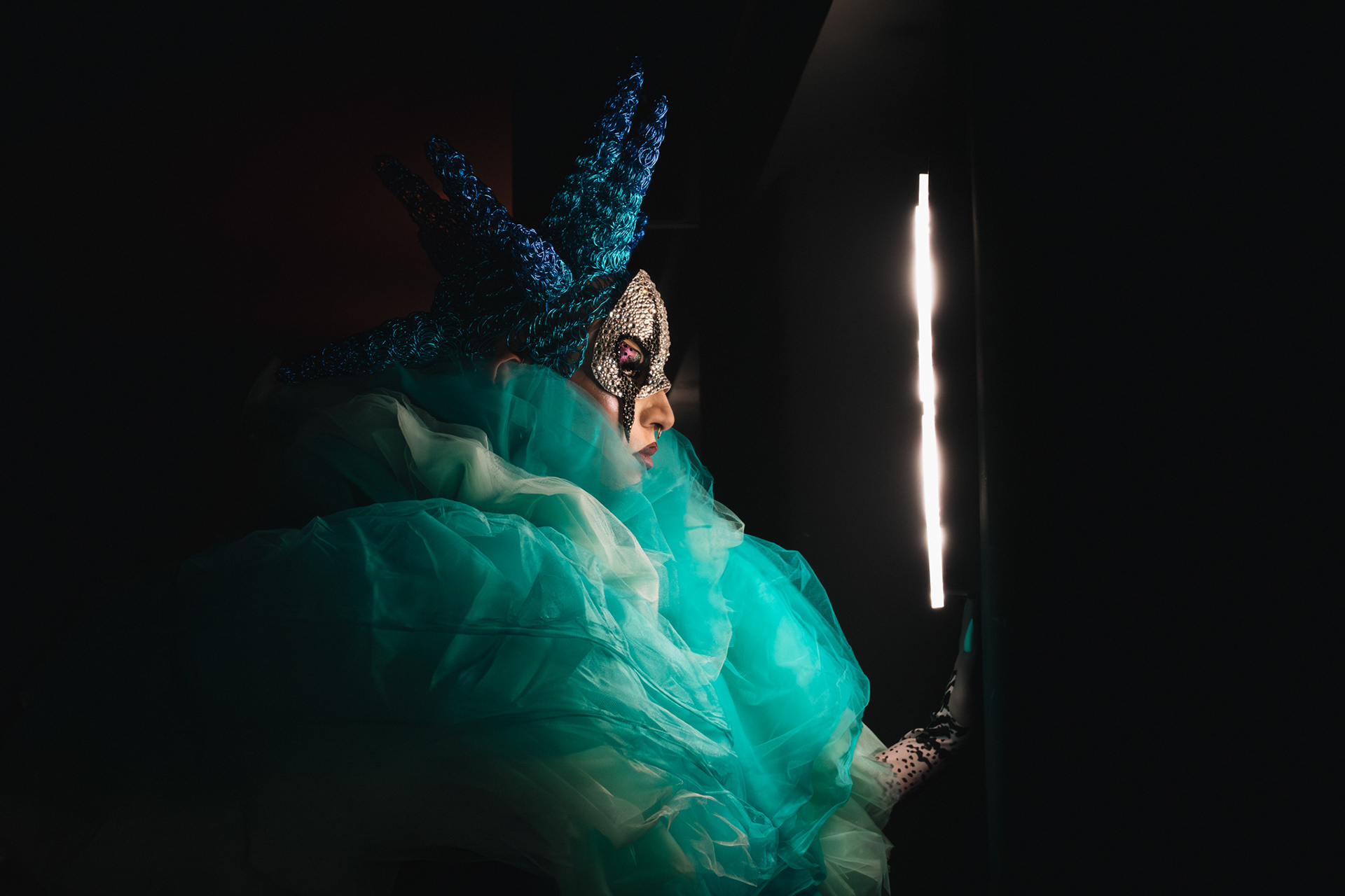 Shooting of Nicky Doll's video clip, Fashion Freak Sohier Remix, model: Elips © Célia Lorin