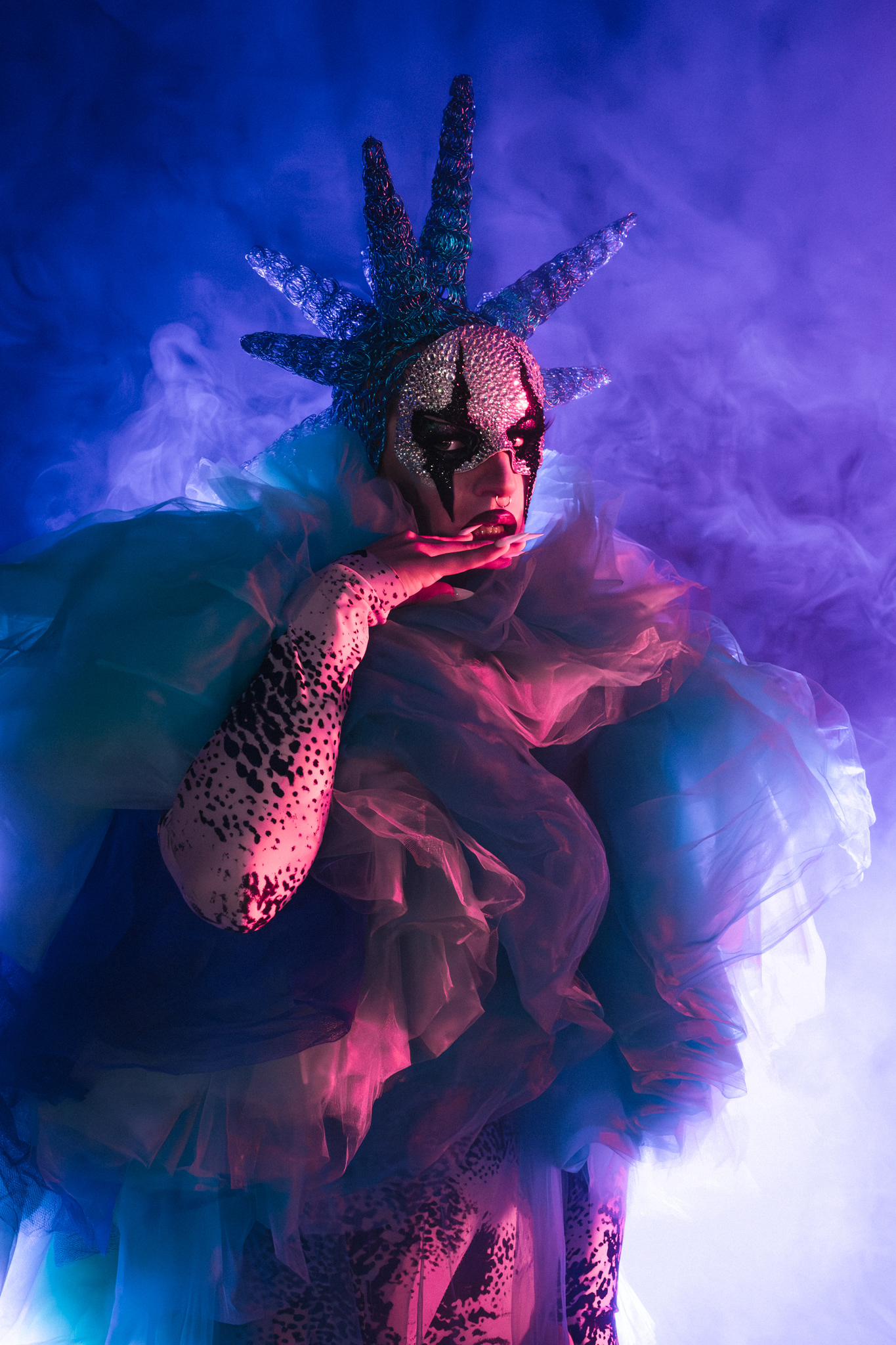 Shooting of Nicky Doll's video clip, Fashion Freak Sohier Remix, model: Elips © Célia Lorin