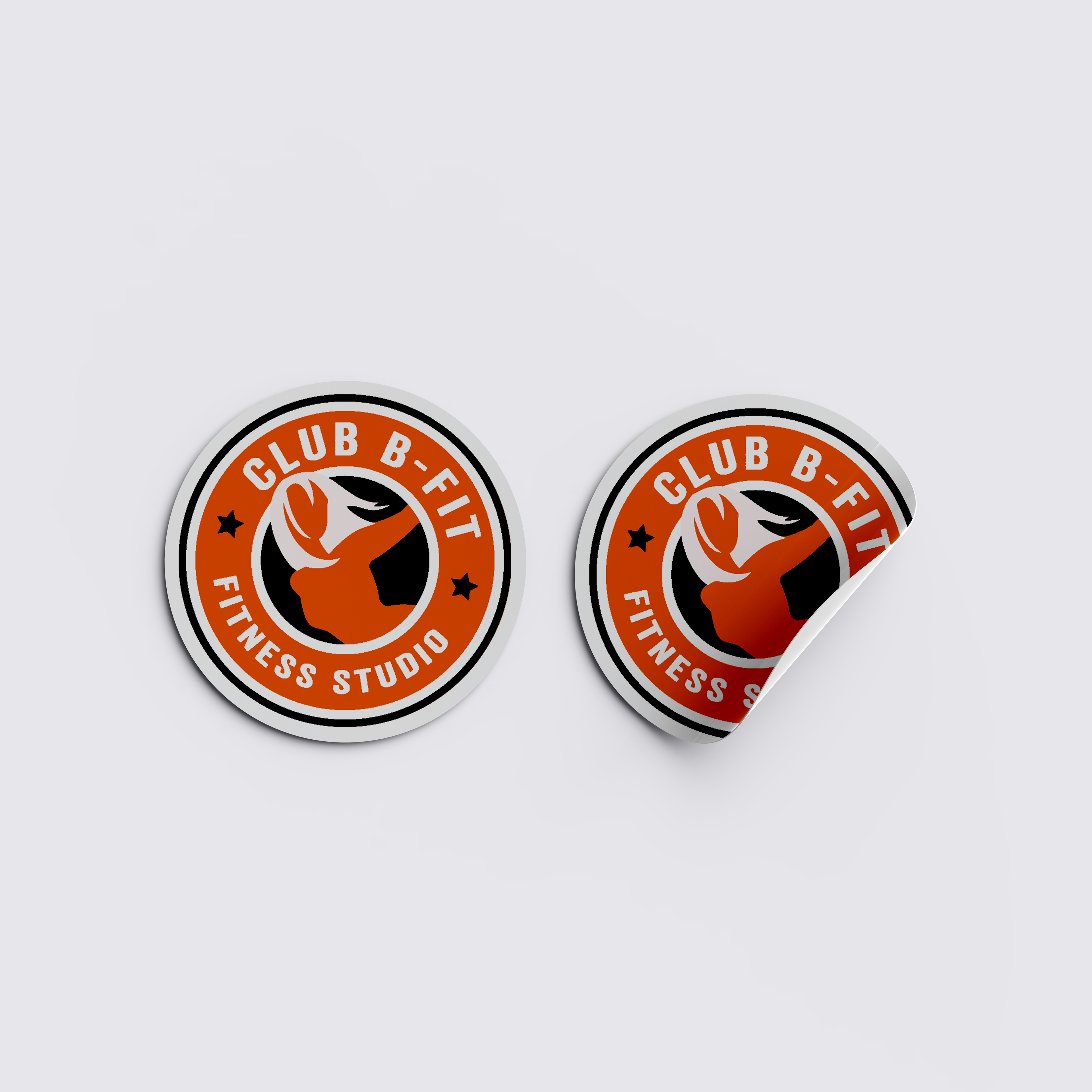 Circular logo sticker