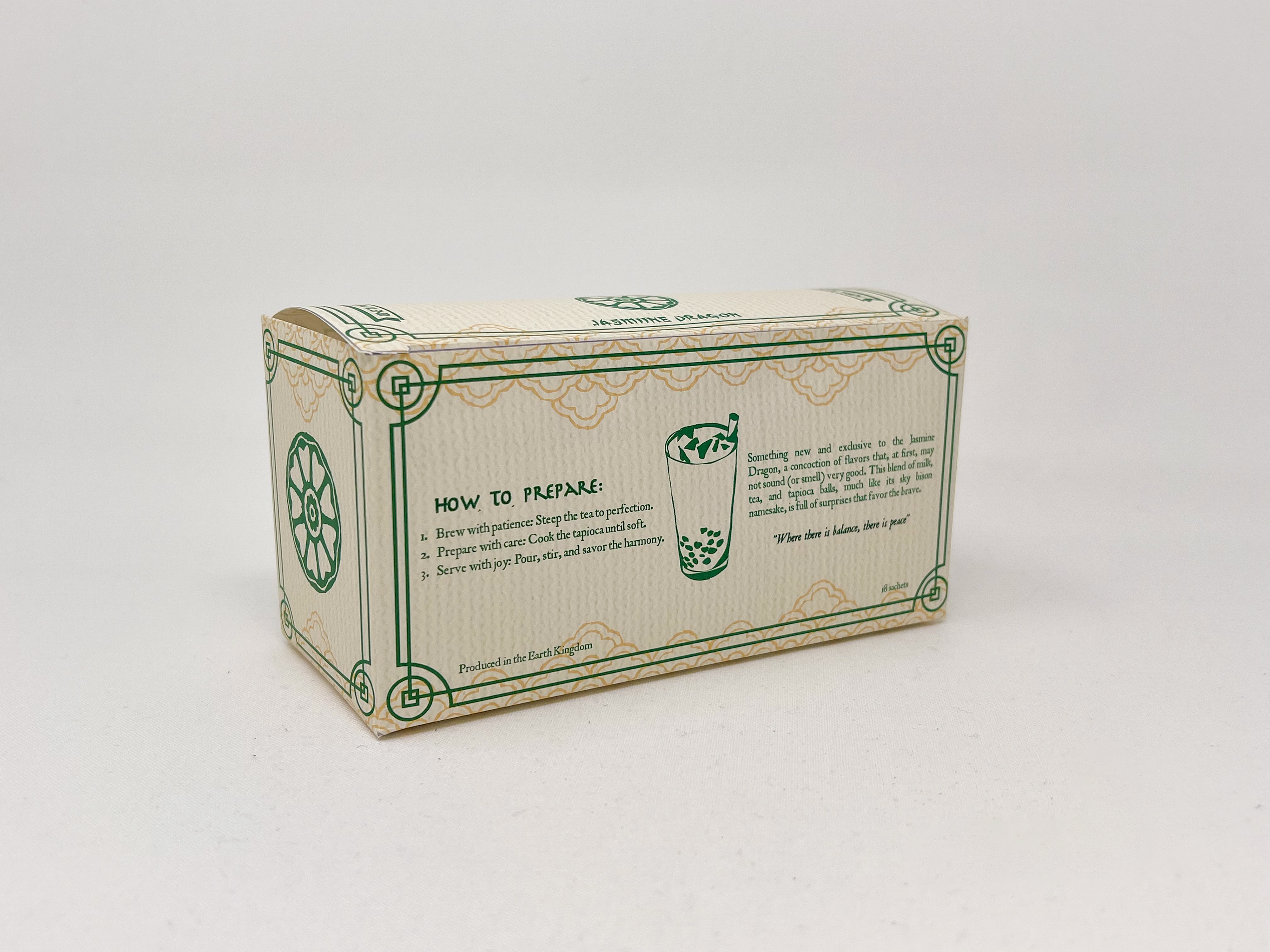 Avatar The Last Airbender Tea Box (Back)
