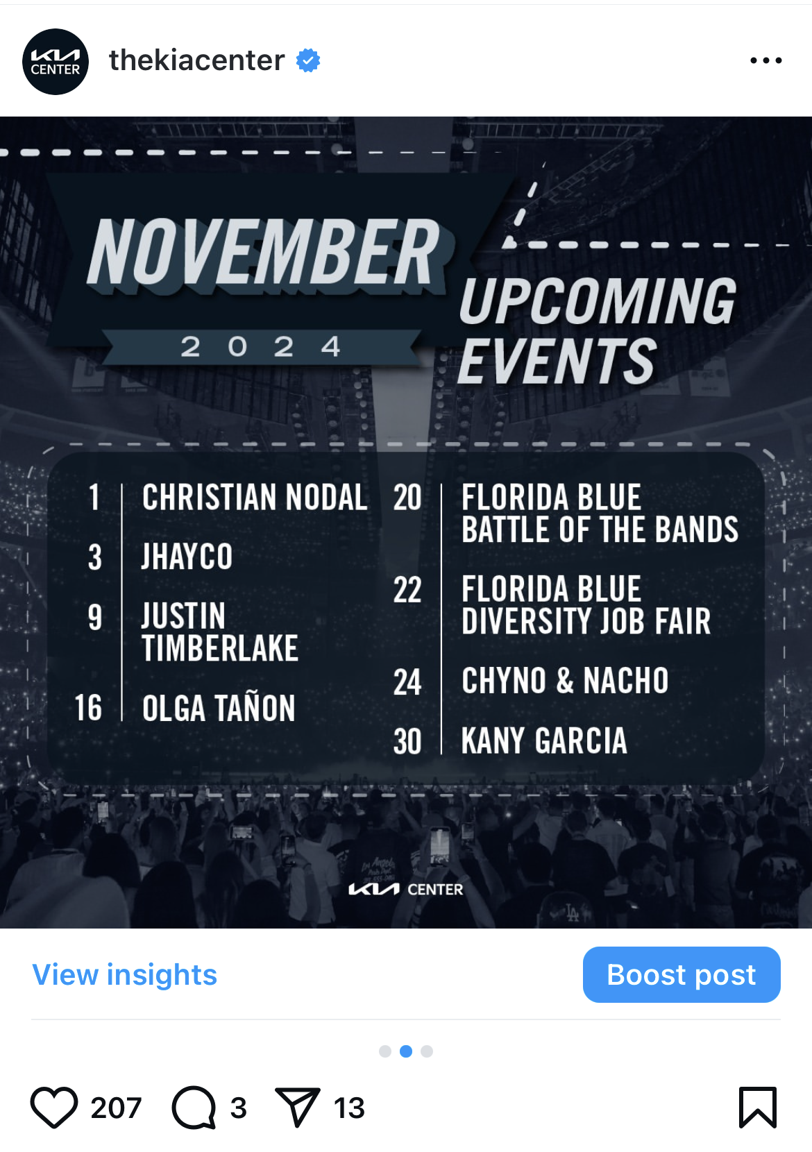 Monthly Upcoming Events Post