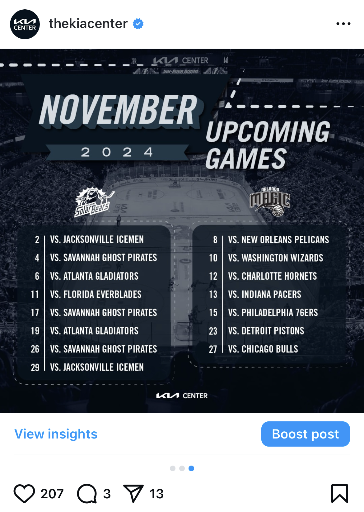 Monthly Upcoming Events Post