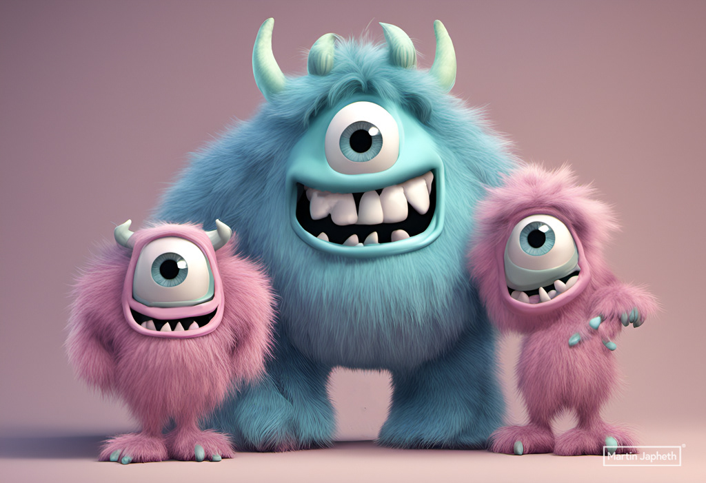 Hairyetta with both Bristlebea and Tangletoes