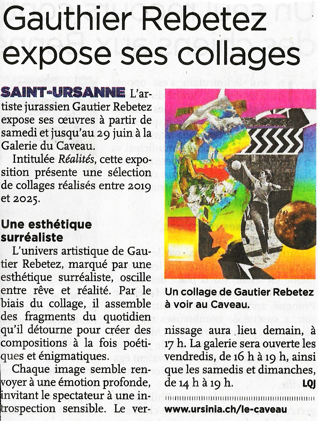 Quotidien Jurassien, 6 juin 2025