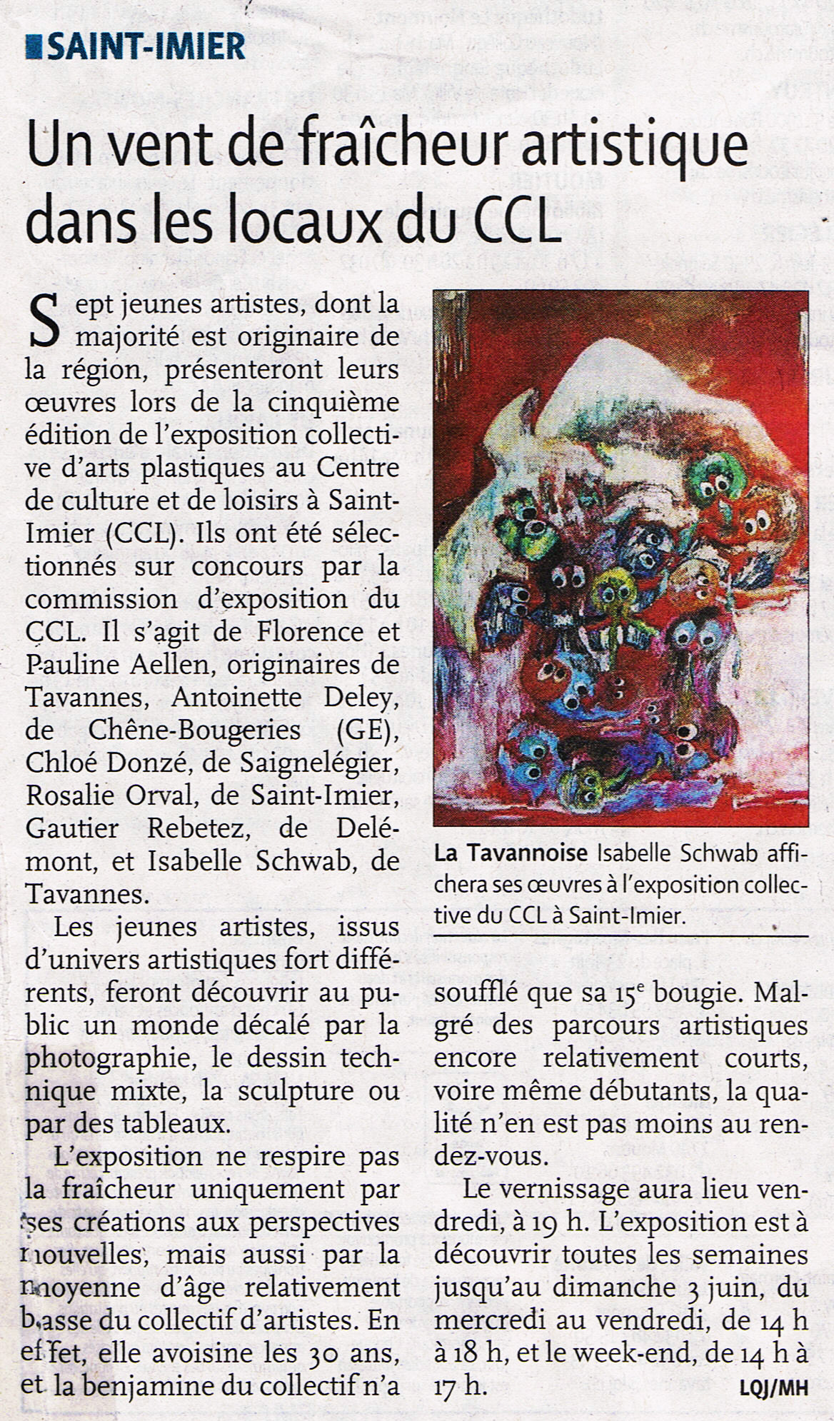 Quotidien Jurassien, 2012