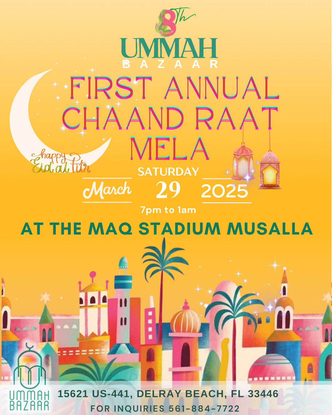 MAQ STADIUM MUSALLA  Eid Night 🌙