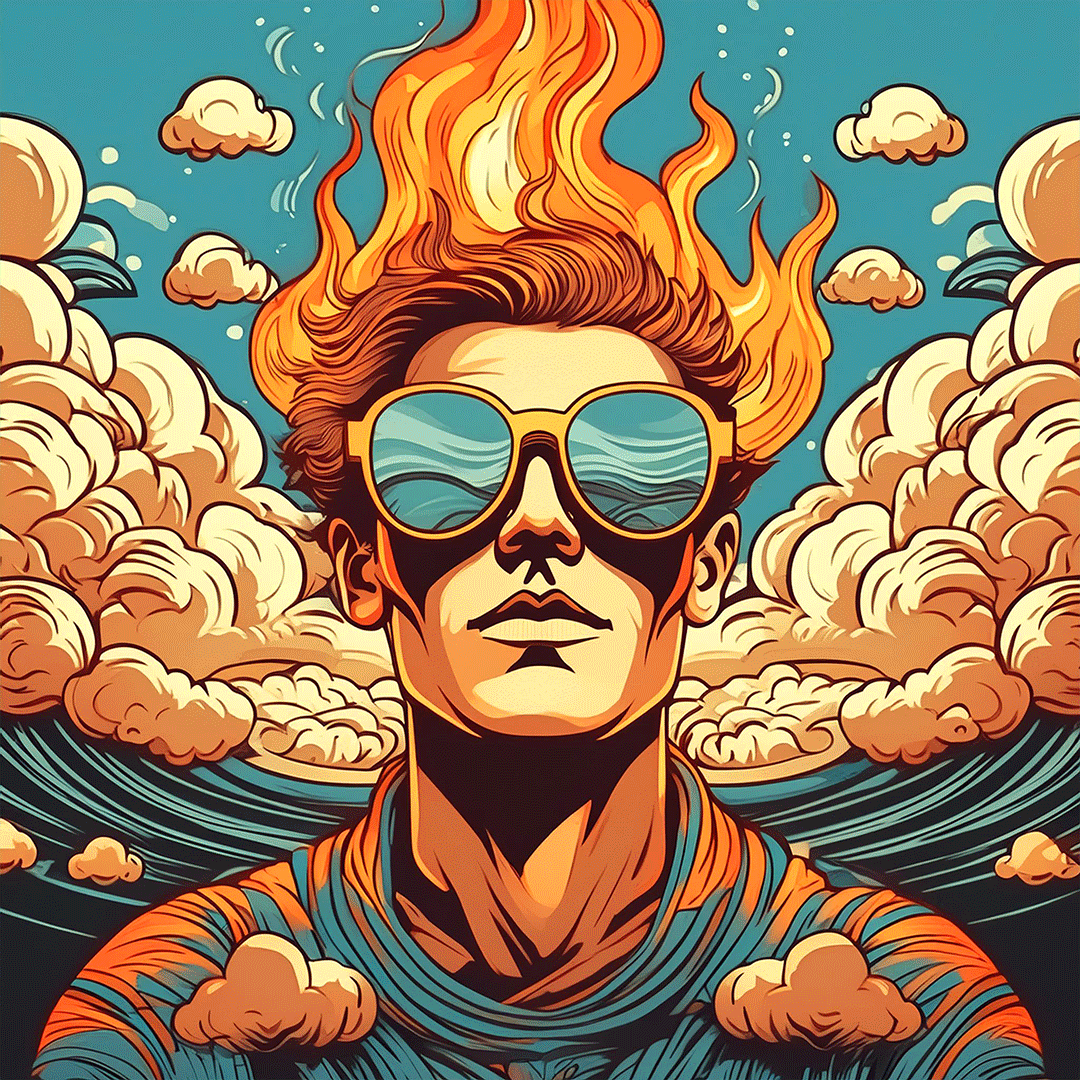 Man of Fire and Air - Digital Art by Andrew Kavanagh