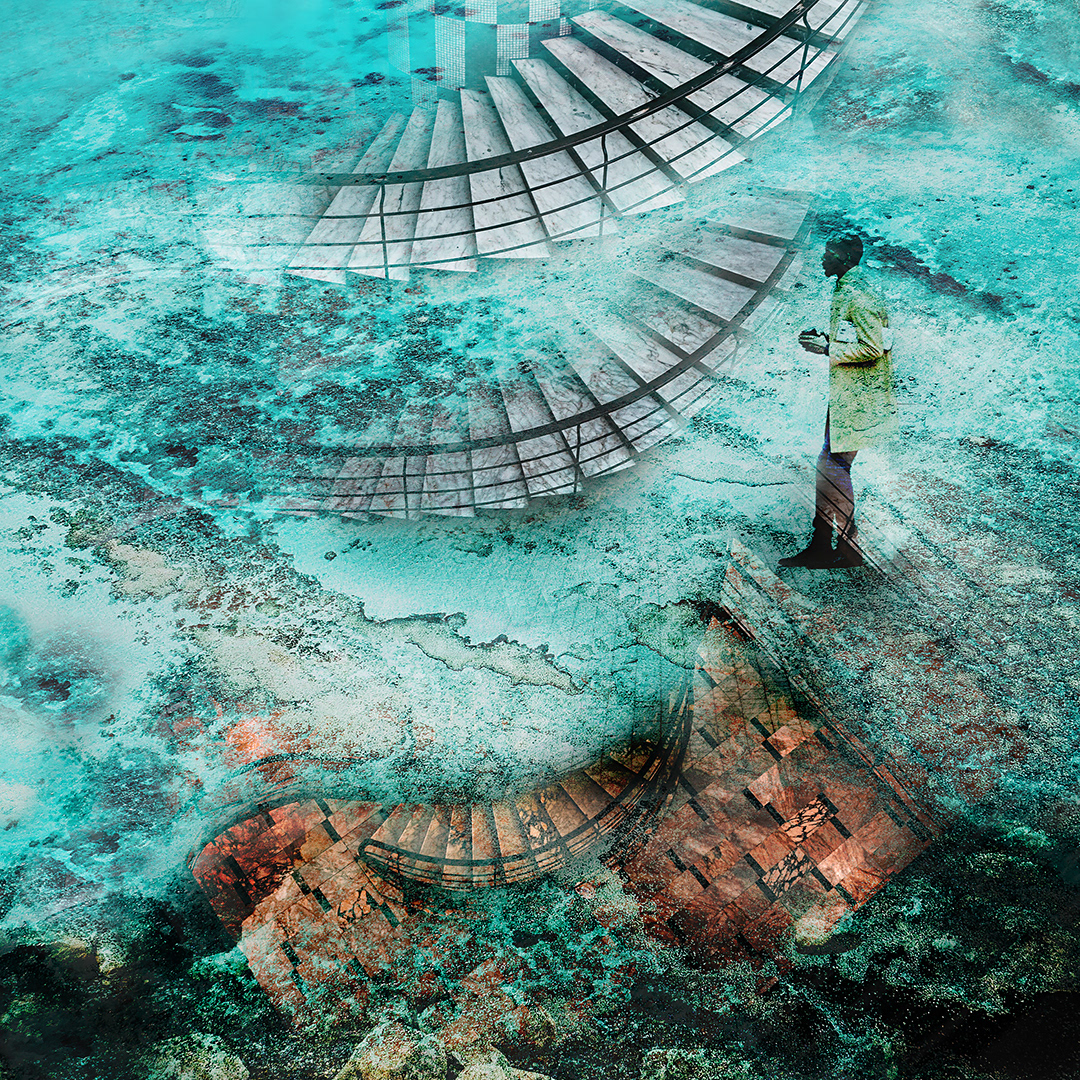 Bridges of Thought - Photo Montage by Andrew Kavanagh. Created with Adobe Photoshop