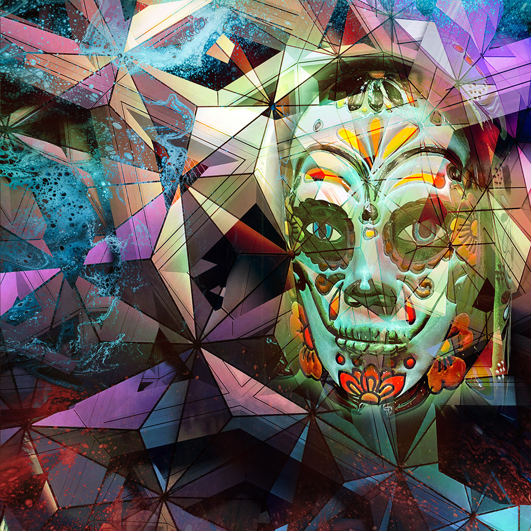Death Mask Watches - Digital Art - Photo Montage by Andrew Kavanagh. Created with Adobe Photoshop