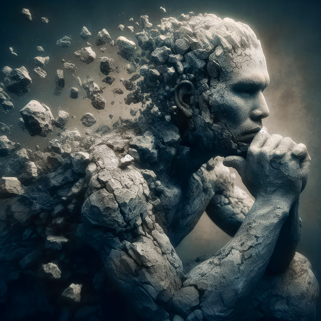 The Thinker 5 - Digital Art by Andrew Kavanagh