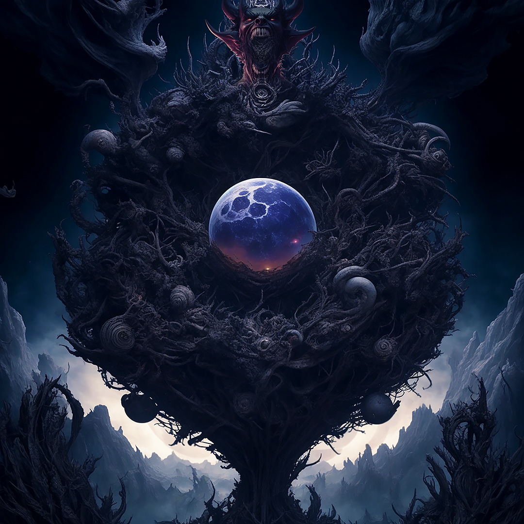 Earth Embraced by Darkness - Digital Art by Andrew Kavanagh