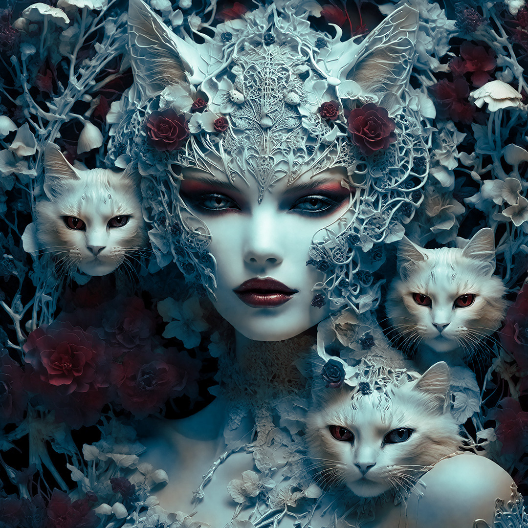 Feline - Digital Art by Andrew Kavanagh
