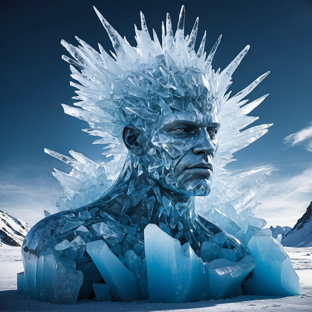 Man of Ice - Digital Art by Andrew Kavanagh