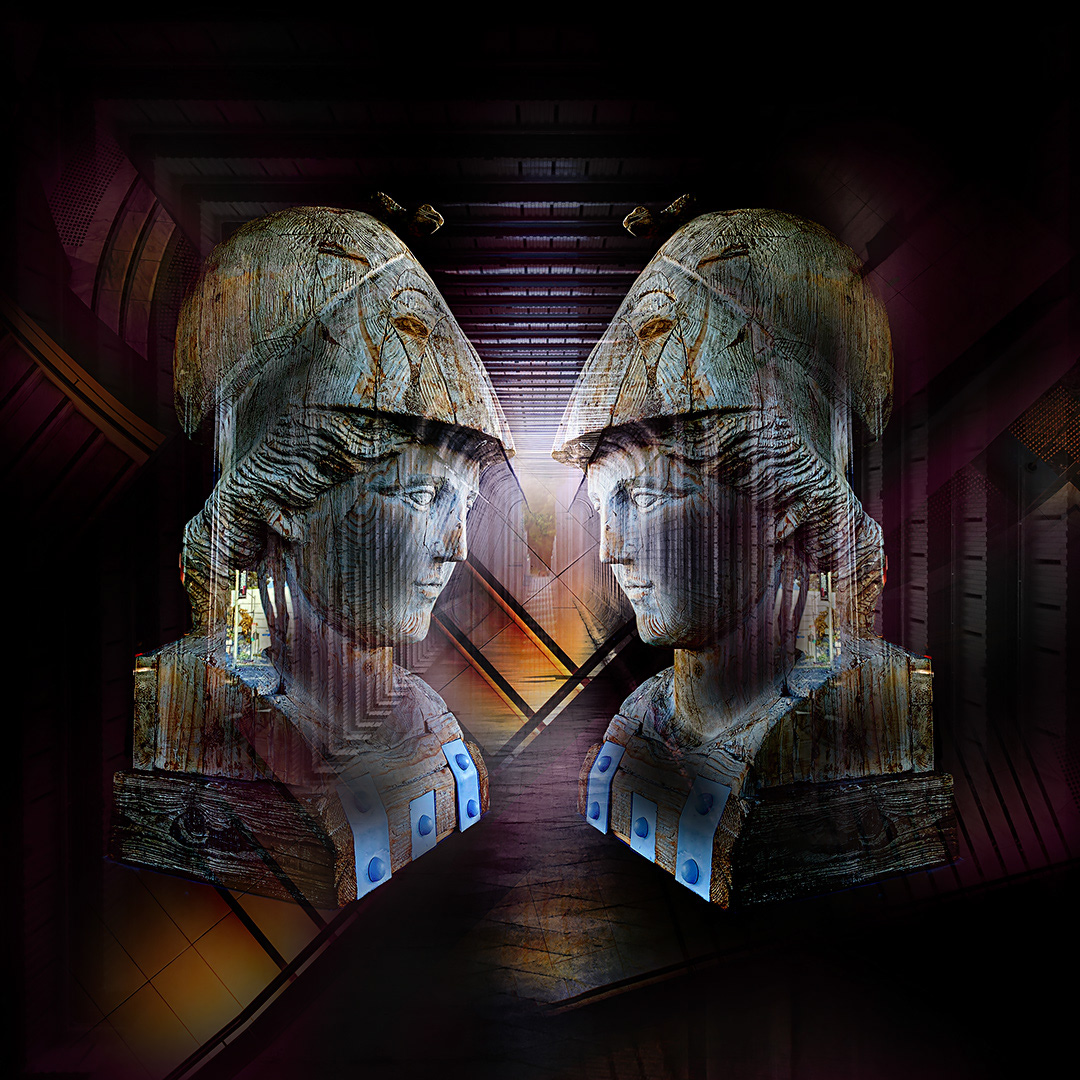 Silent Conversation - Digital Art - Photo Montage by Andrew Kavanagh. Created with Adobe Photoshop
