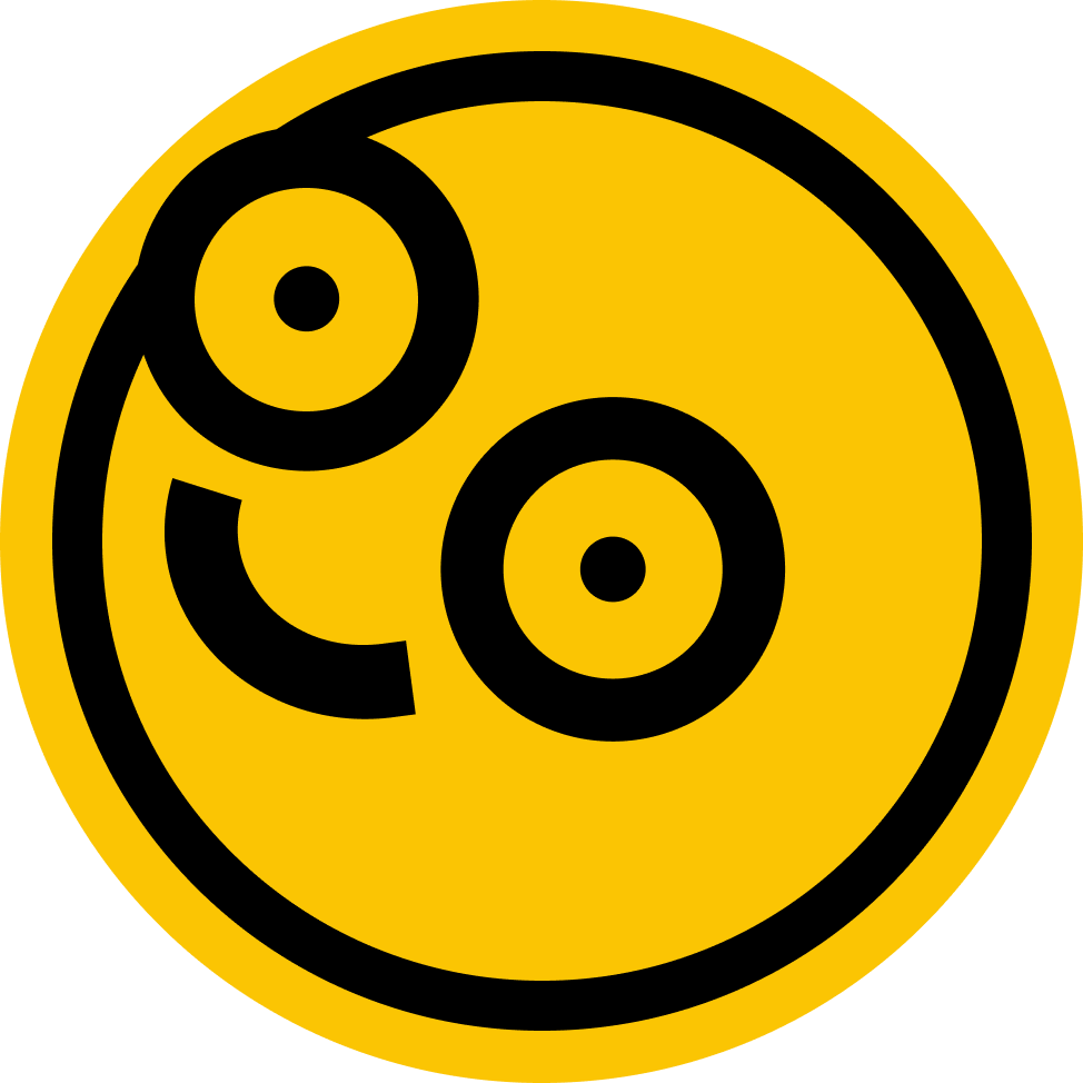 Smiley face logo, home button
