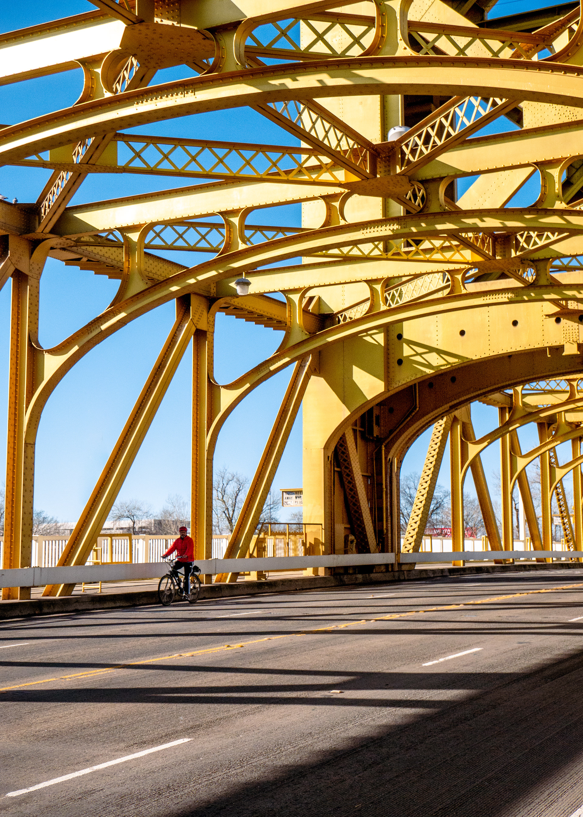 Biker on a Bridge