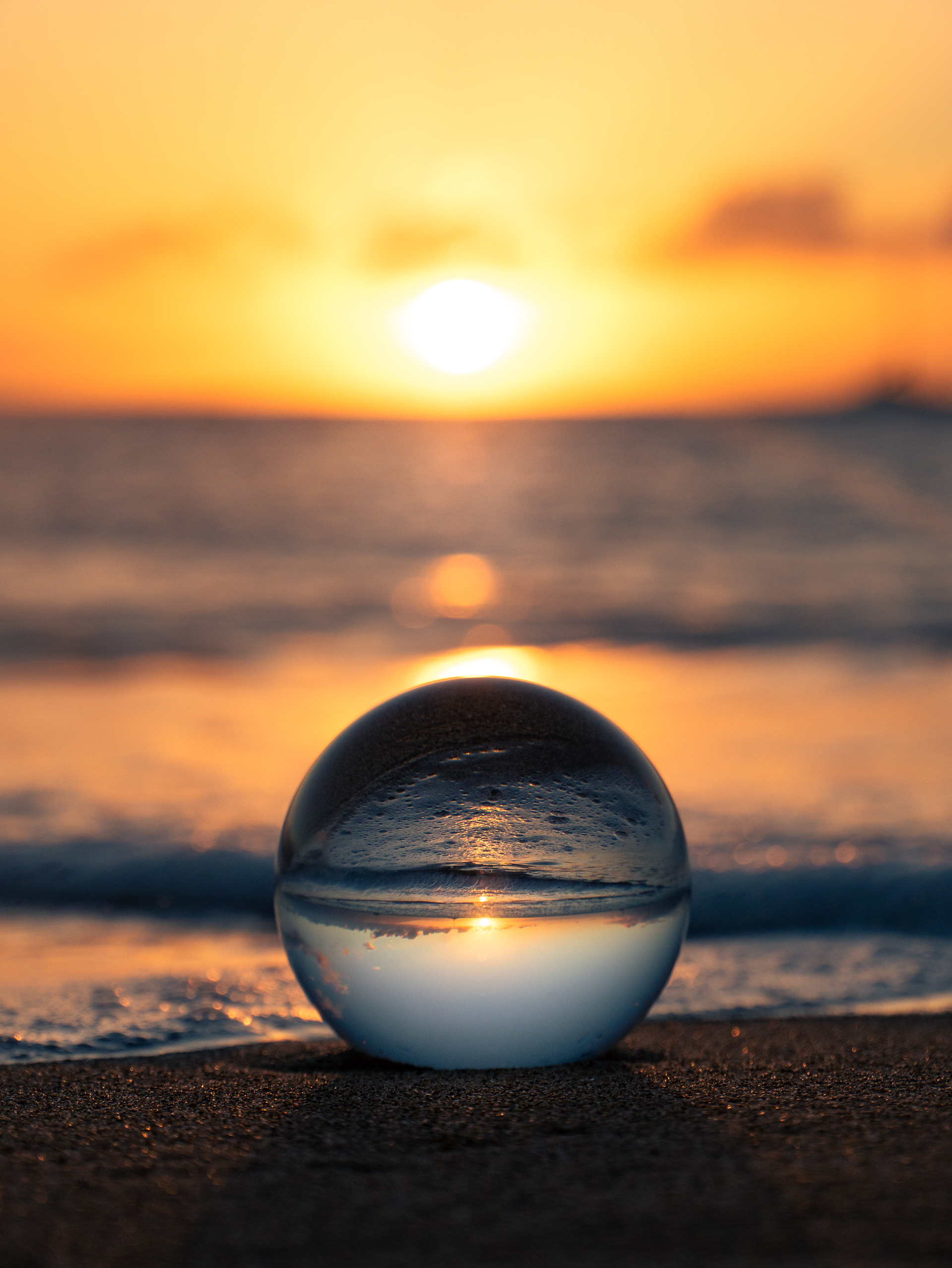 Glass Orb Sunset