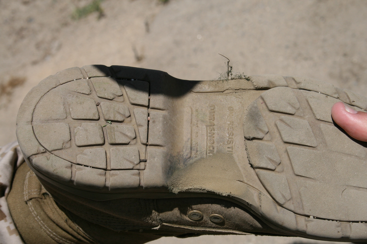 After 3 Fast-Rope runs we understood why we were asked to develop a new Fast-Rope capable boot. The rubber on the standard issue boots wore out quickly when they were used to slow down a standard 200 lb soldier and their 70 lb backpack.