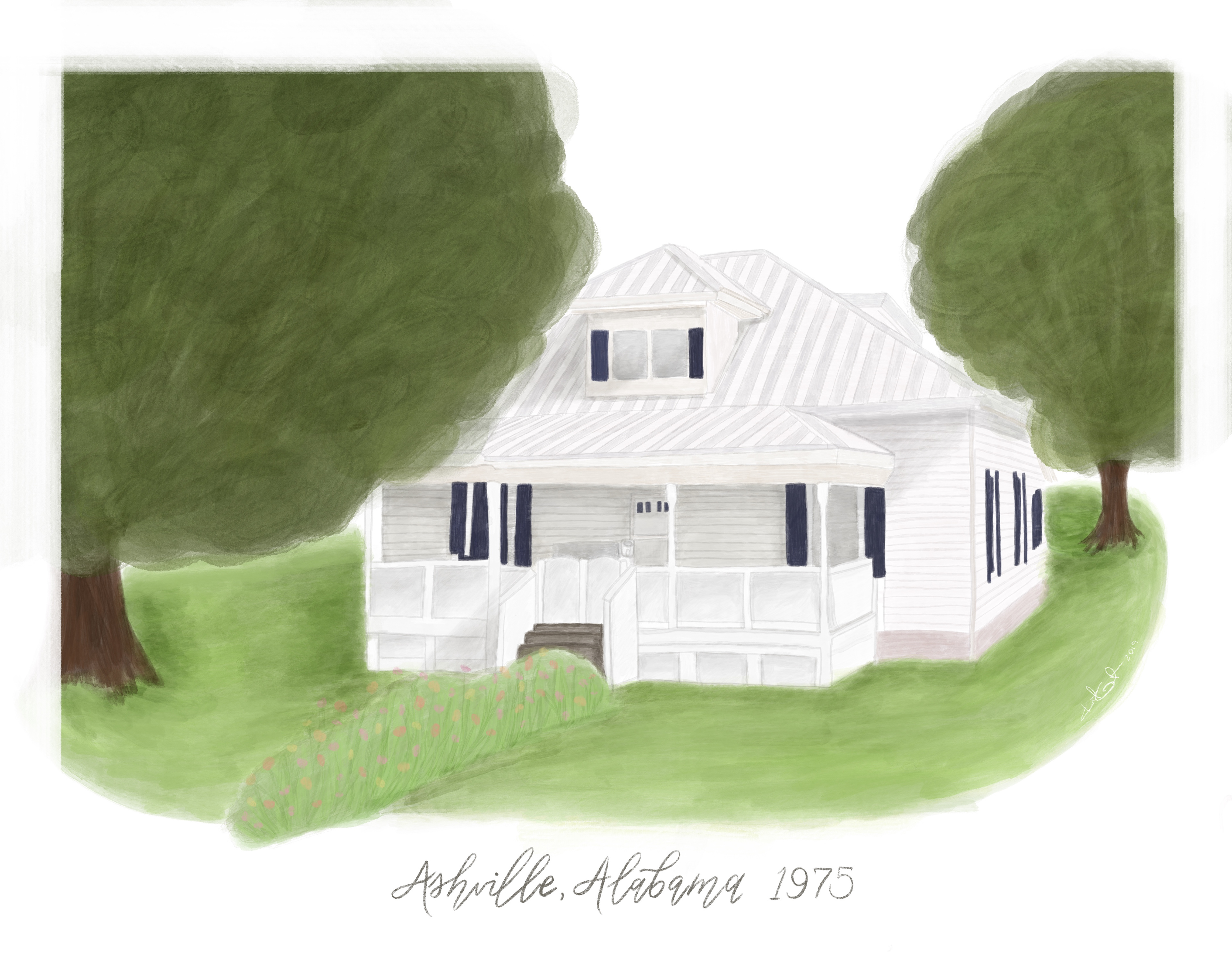 Home illustration for a client.