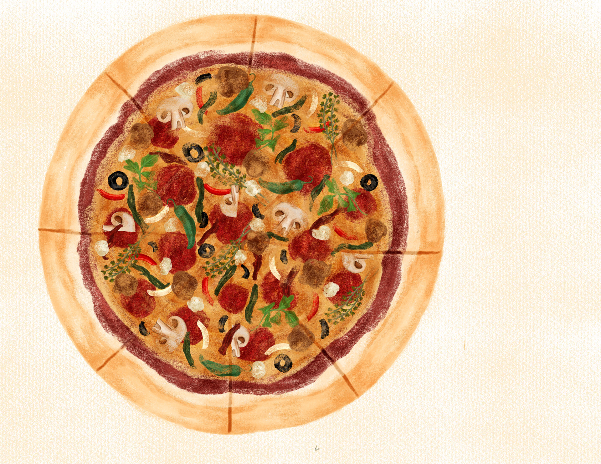 Pizza illustration I use in my classroom on a "scale of proficiency."