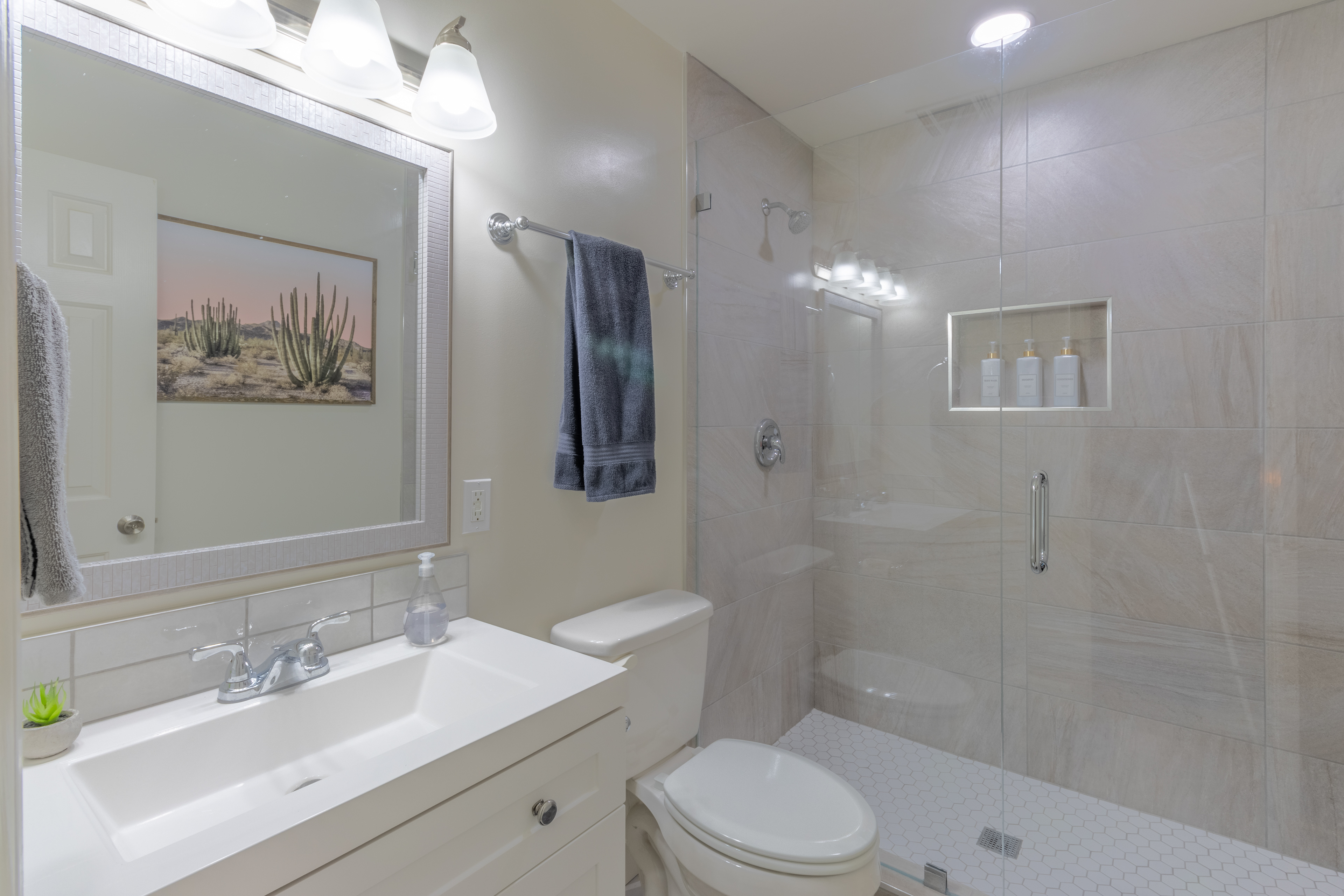 Bathroom with walk-in shower