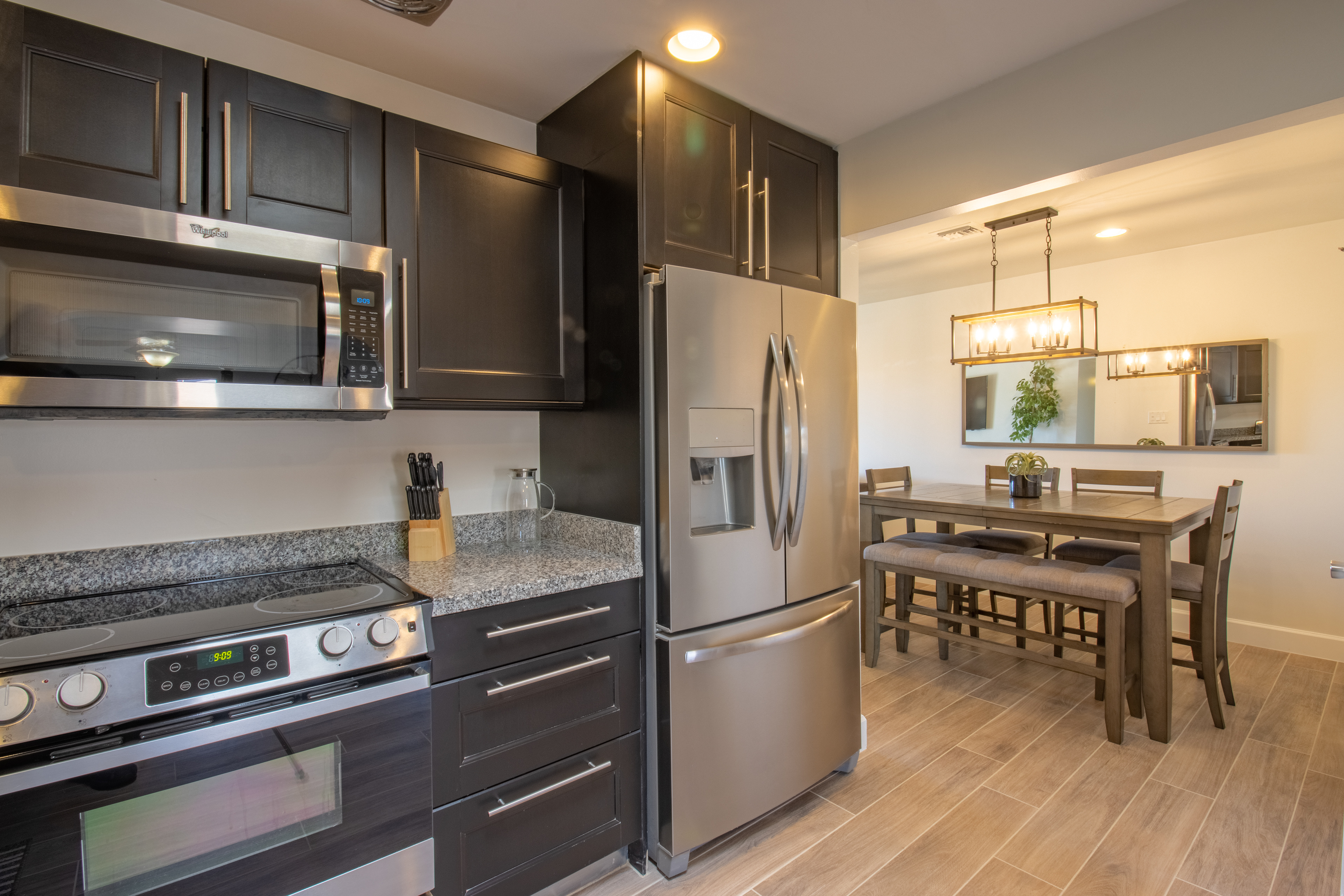 Kitchen and dining area