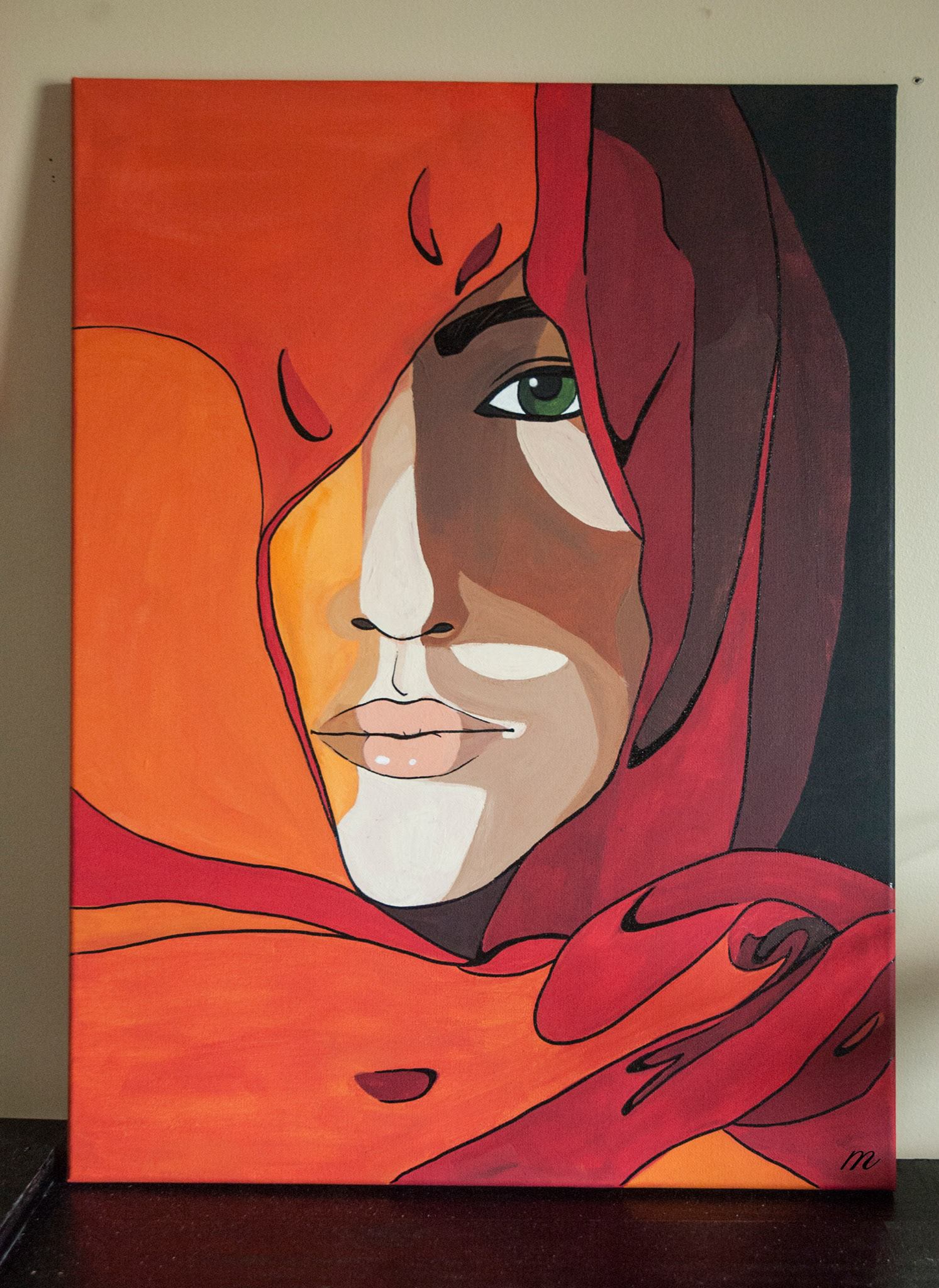 "Lady in Orange"| Acrylic on Canvas