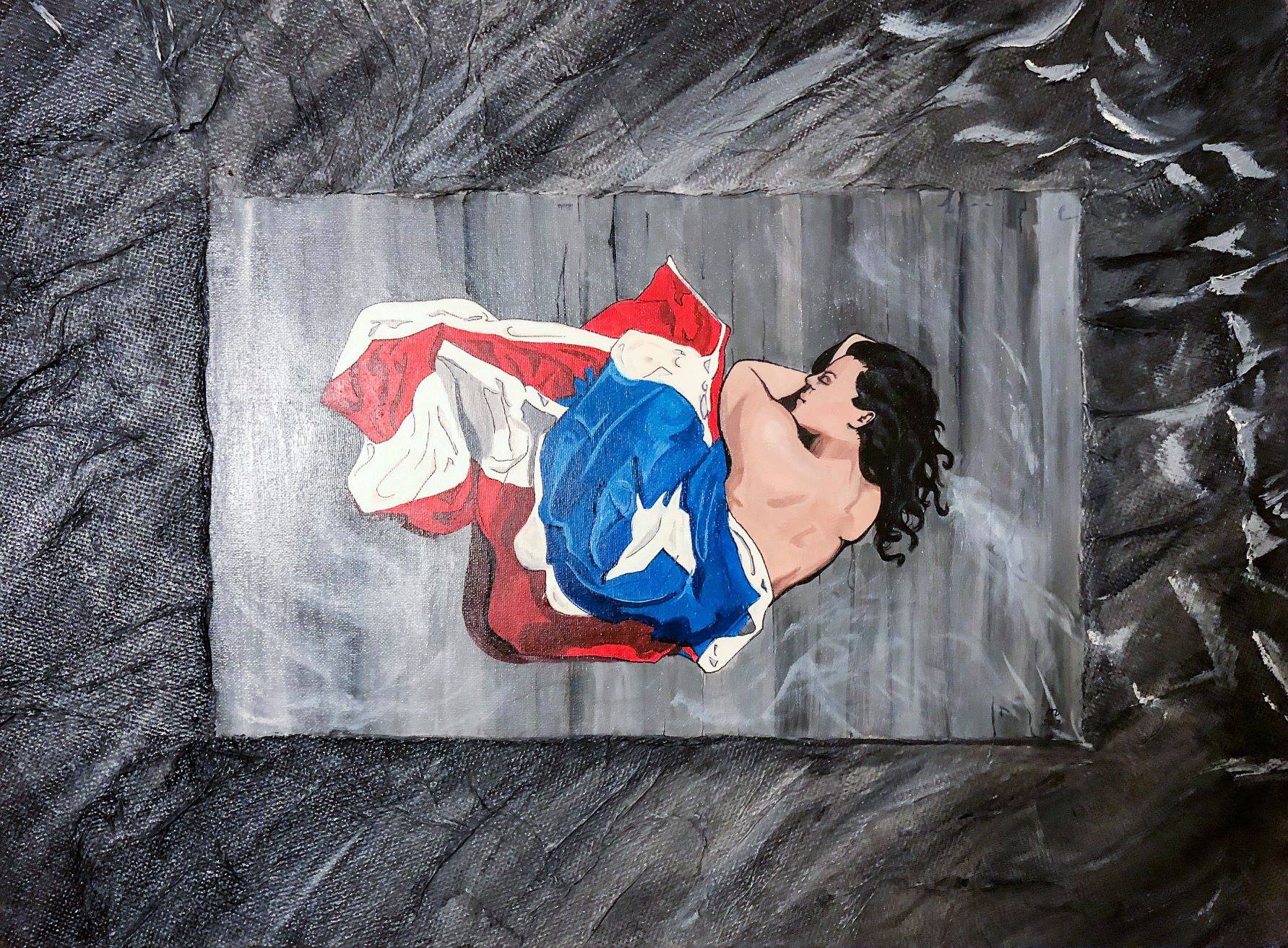 "Puerto Rico" | Acrylic on Canvas & Paper Towel