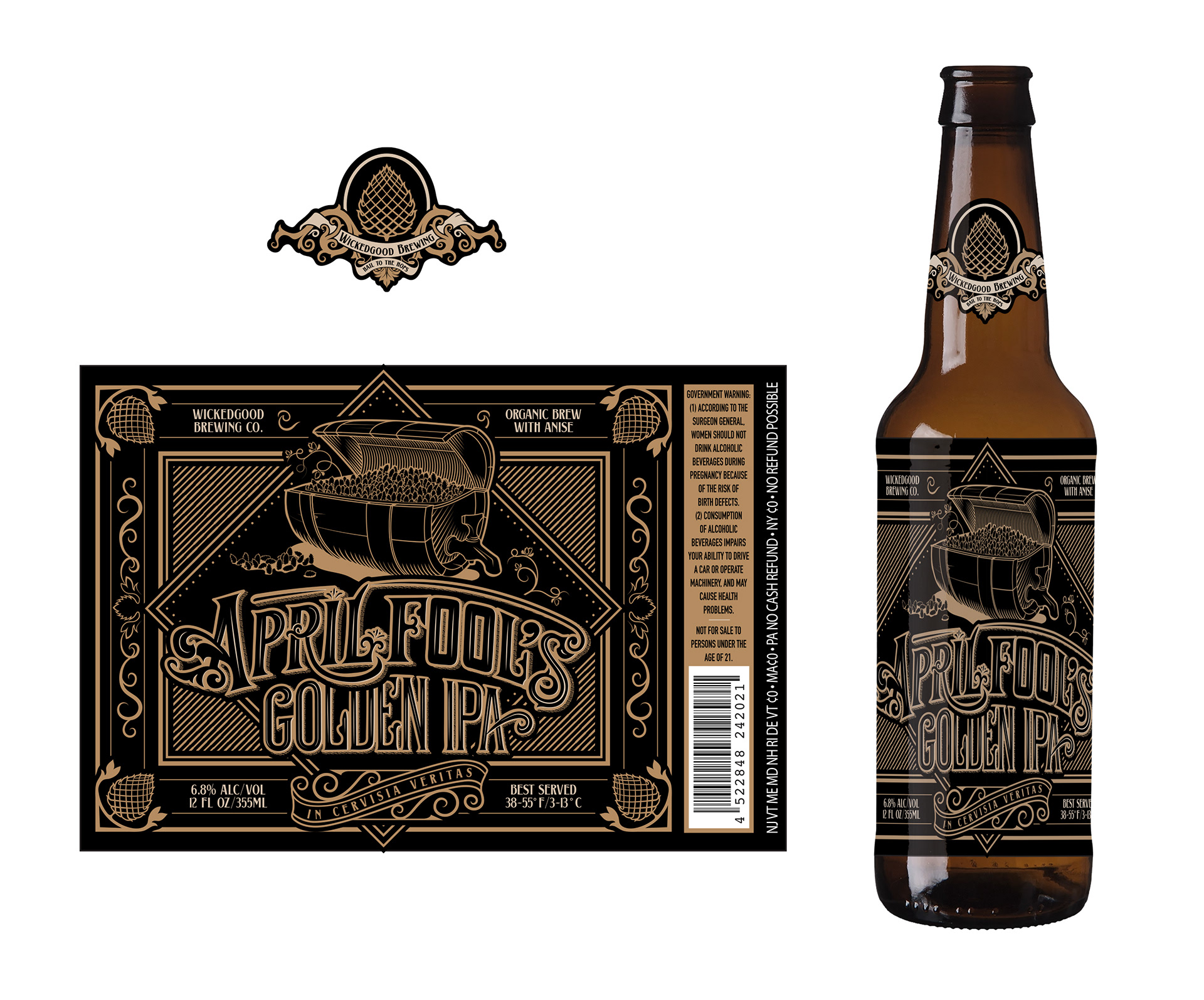 April Fool's Golden IPA Label