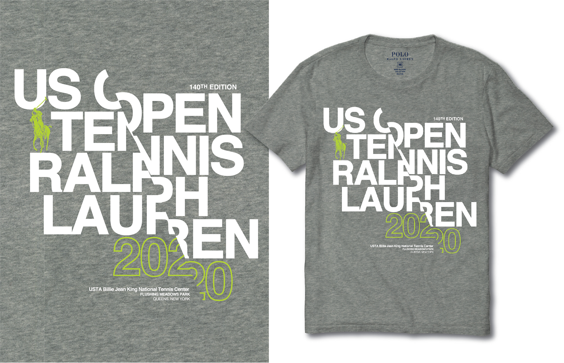 US Open 2020 Broken Type Tee
