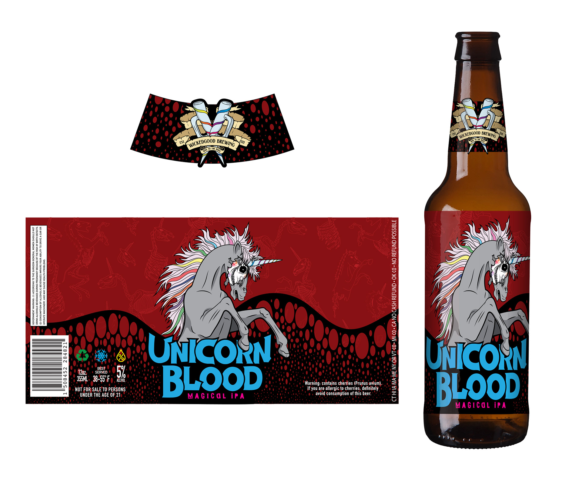 Unicorn Blood IPA Label