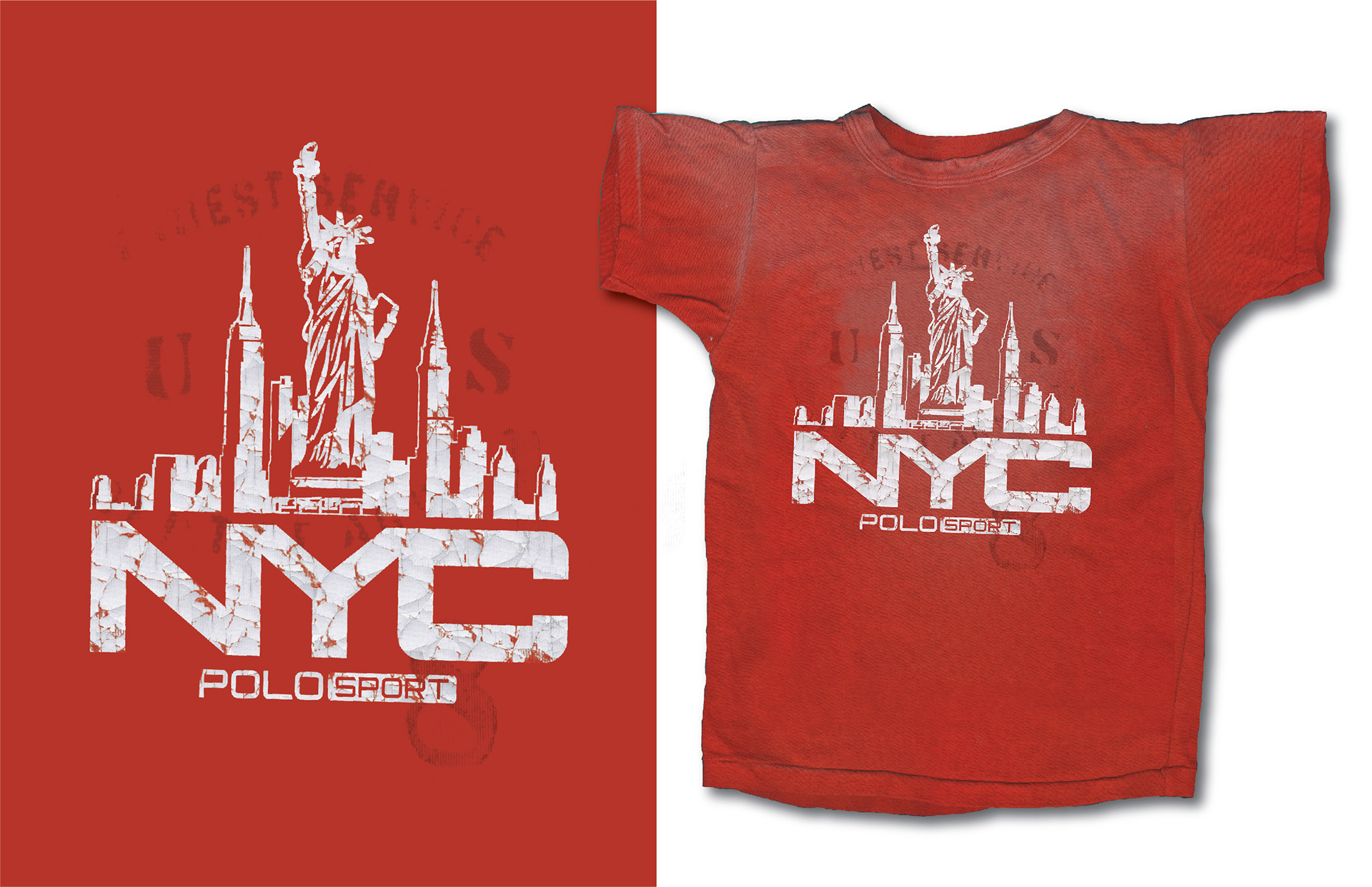 Polo Sport NYC Skyline Tee (Distressed)