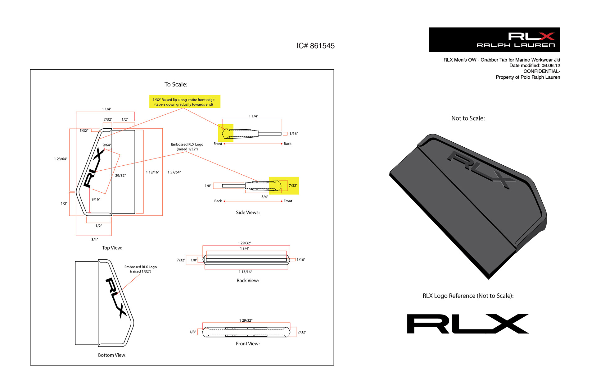 RLX ID Development Technical Drawing