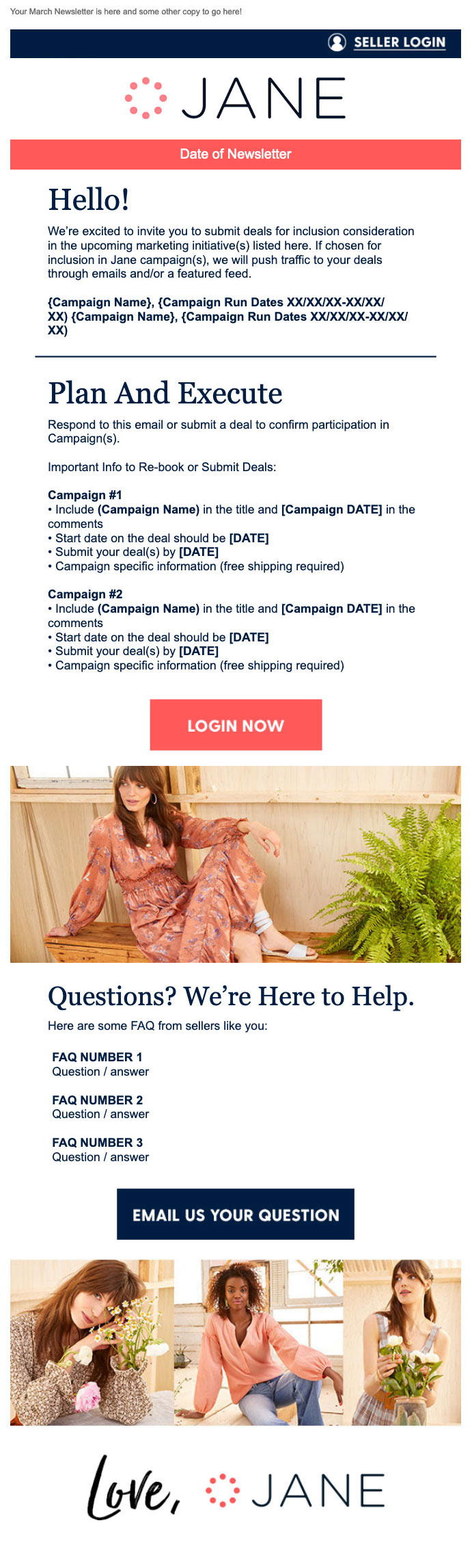 Seller Email Template