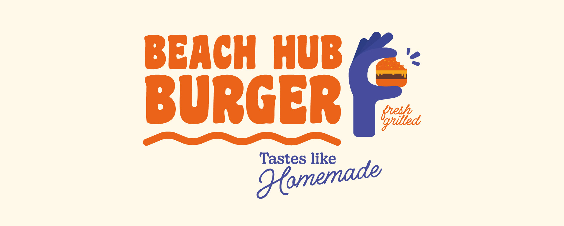 The Beach Hub Burger Logo