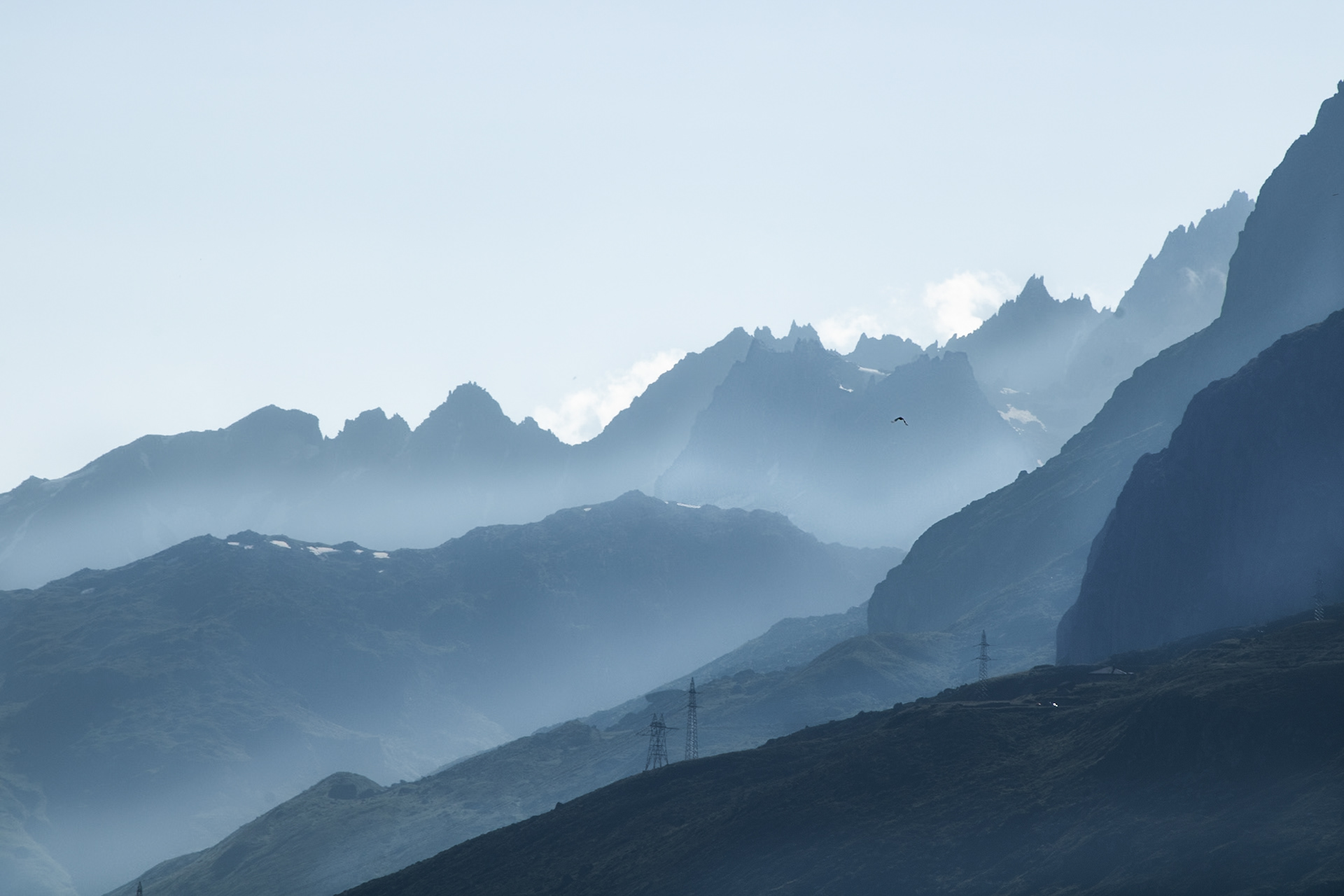 Flying through the mountains