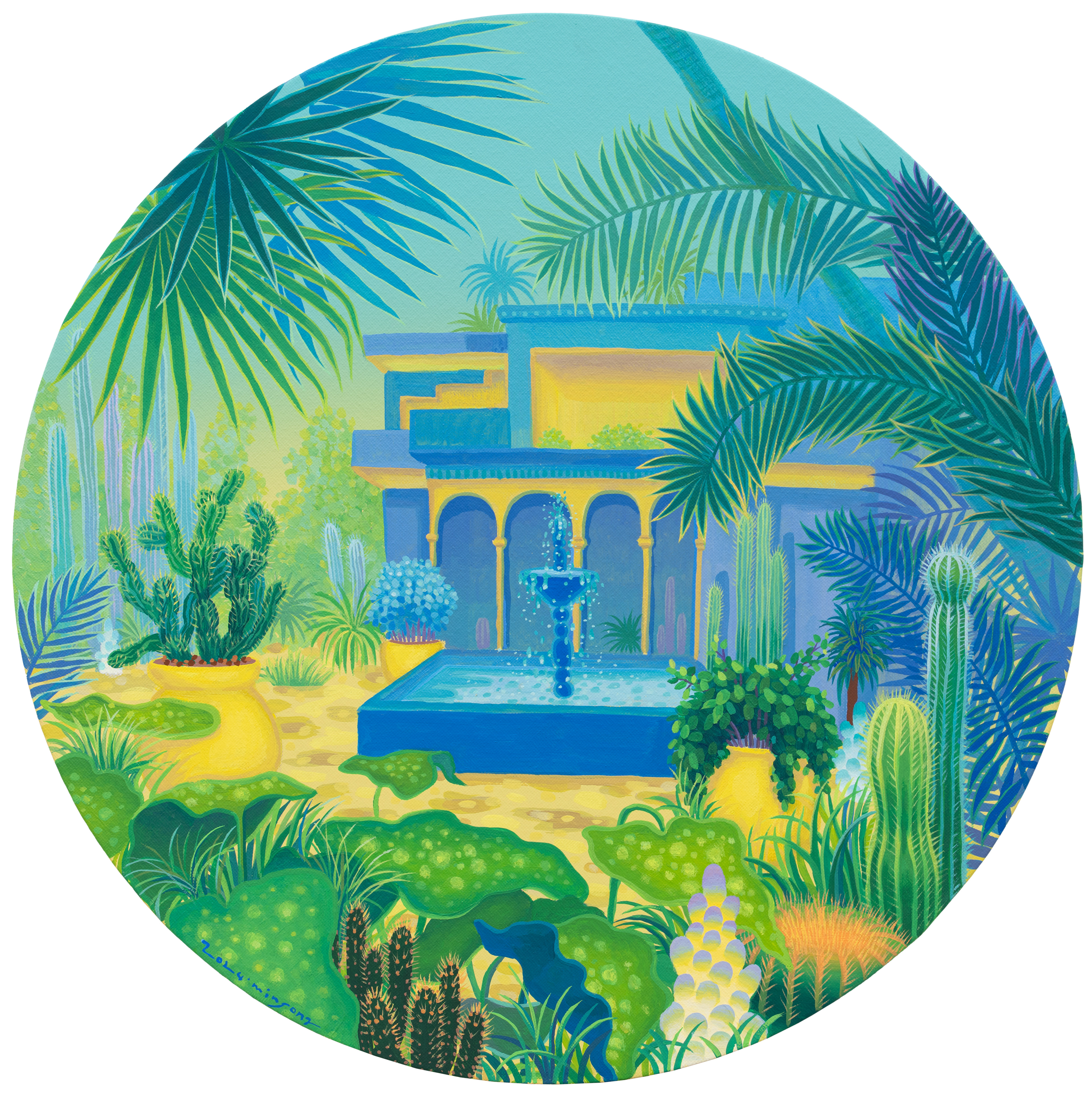 마조렐 정원 Jardin majorelle_40x40cm_acrylic on canvas_2024