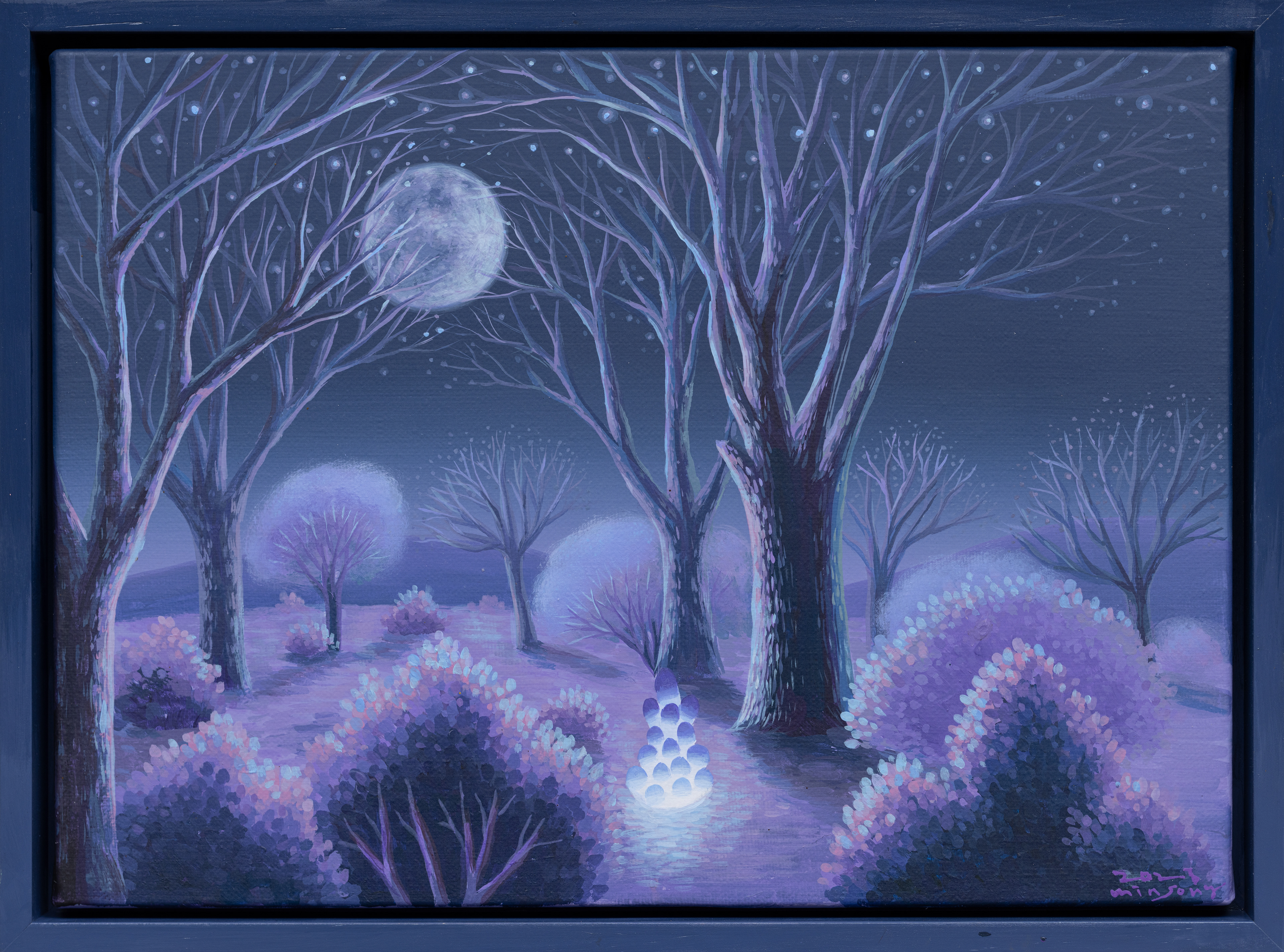 Moonlight garden 달빛정원_acrylic on canvas_33.4x24cm_2023