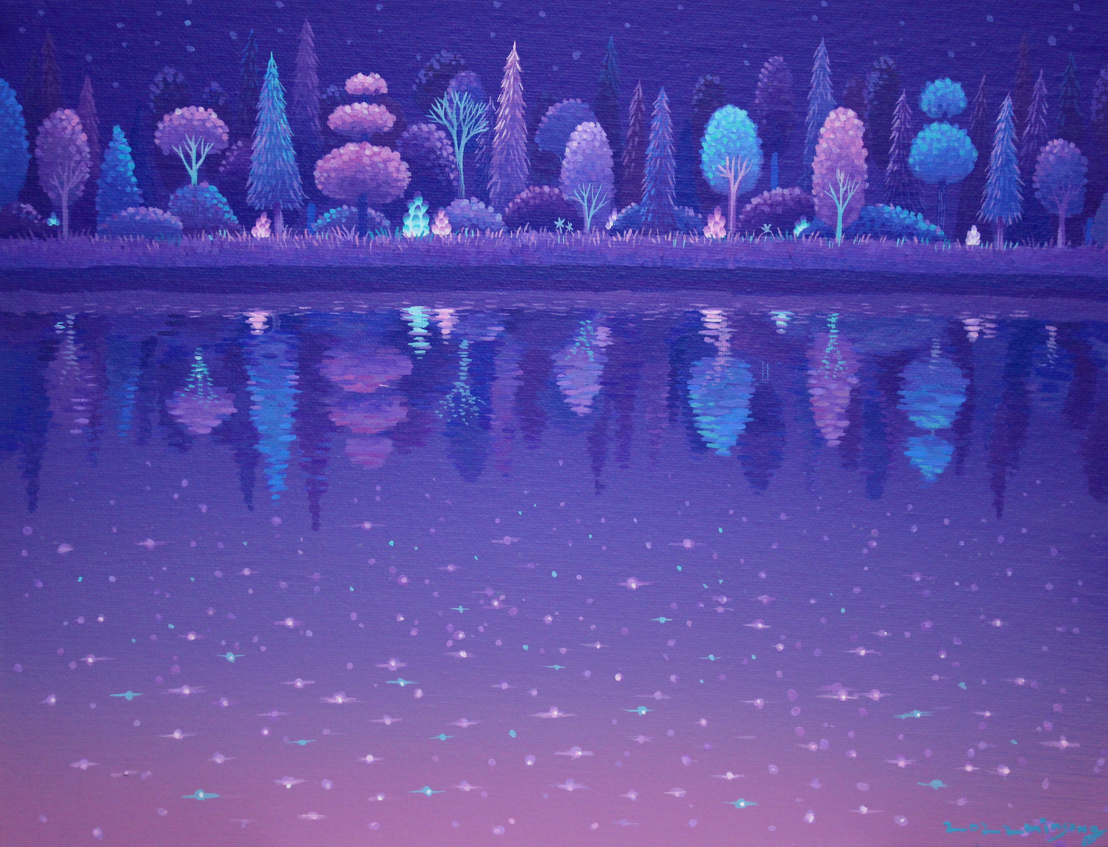 밤을 거닐다_acrylic on canvas_27x35cm_2022