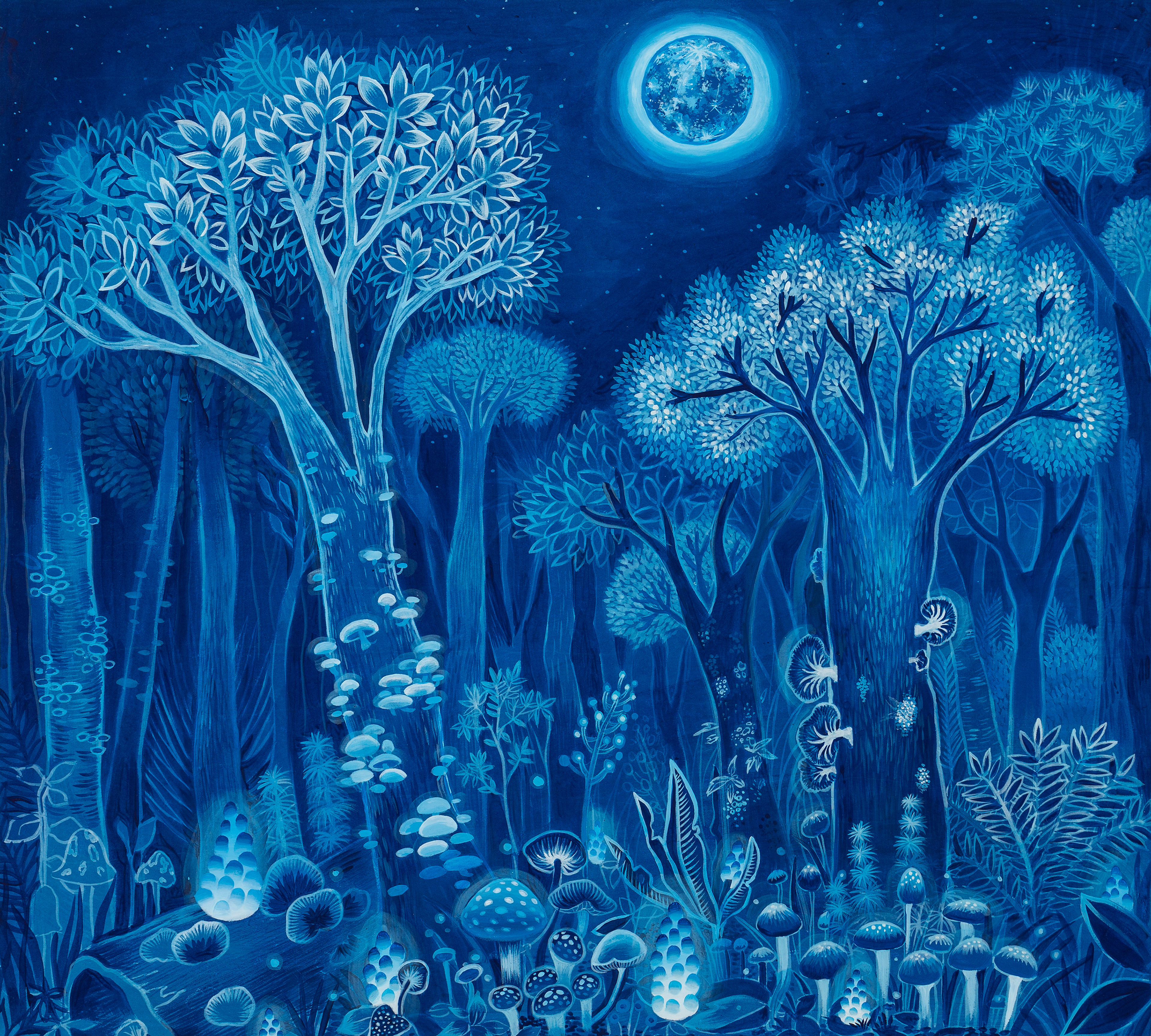 A night in the forest_acrylic on hanji_97.5x76cm_2019