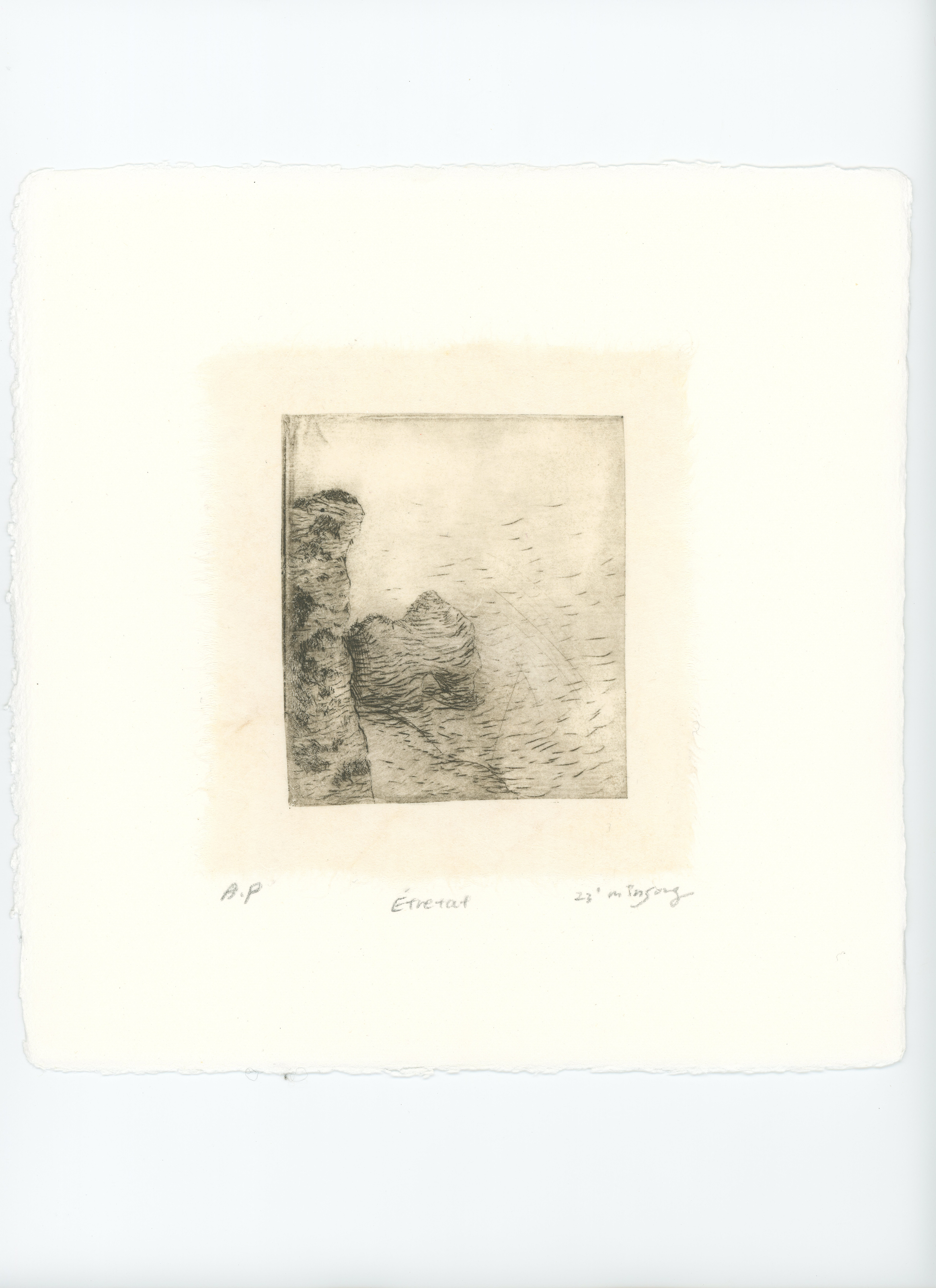 Etretat_ething on hanji and paper_9x8cm_2023_on hanji and paper_9x8cm_2023_