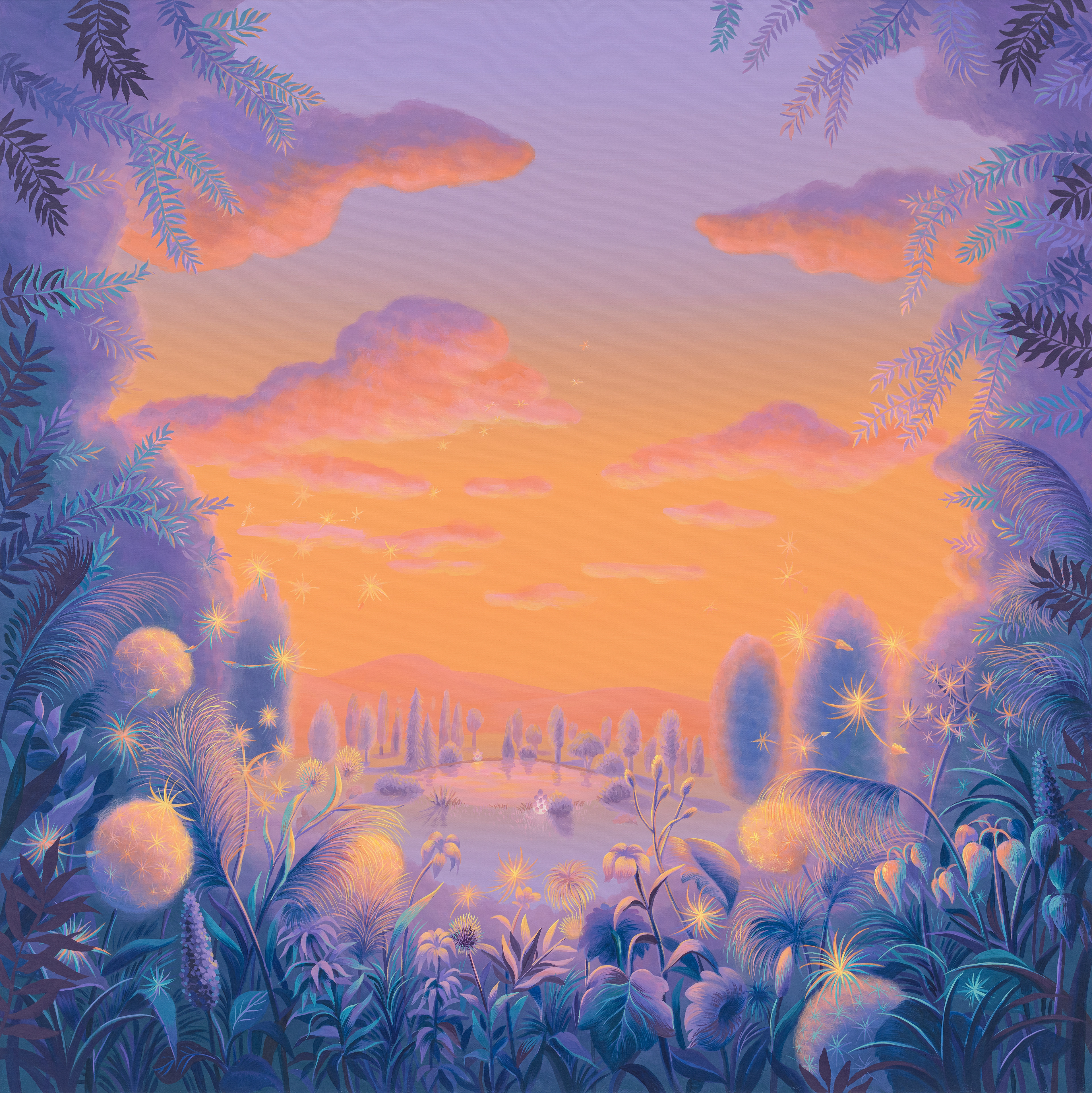 멈춰진 시간의 풍경_acrylic on canvas_91.0x91.0cm_2023