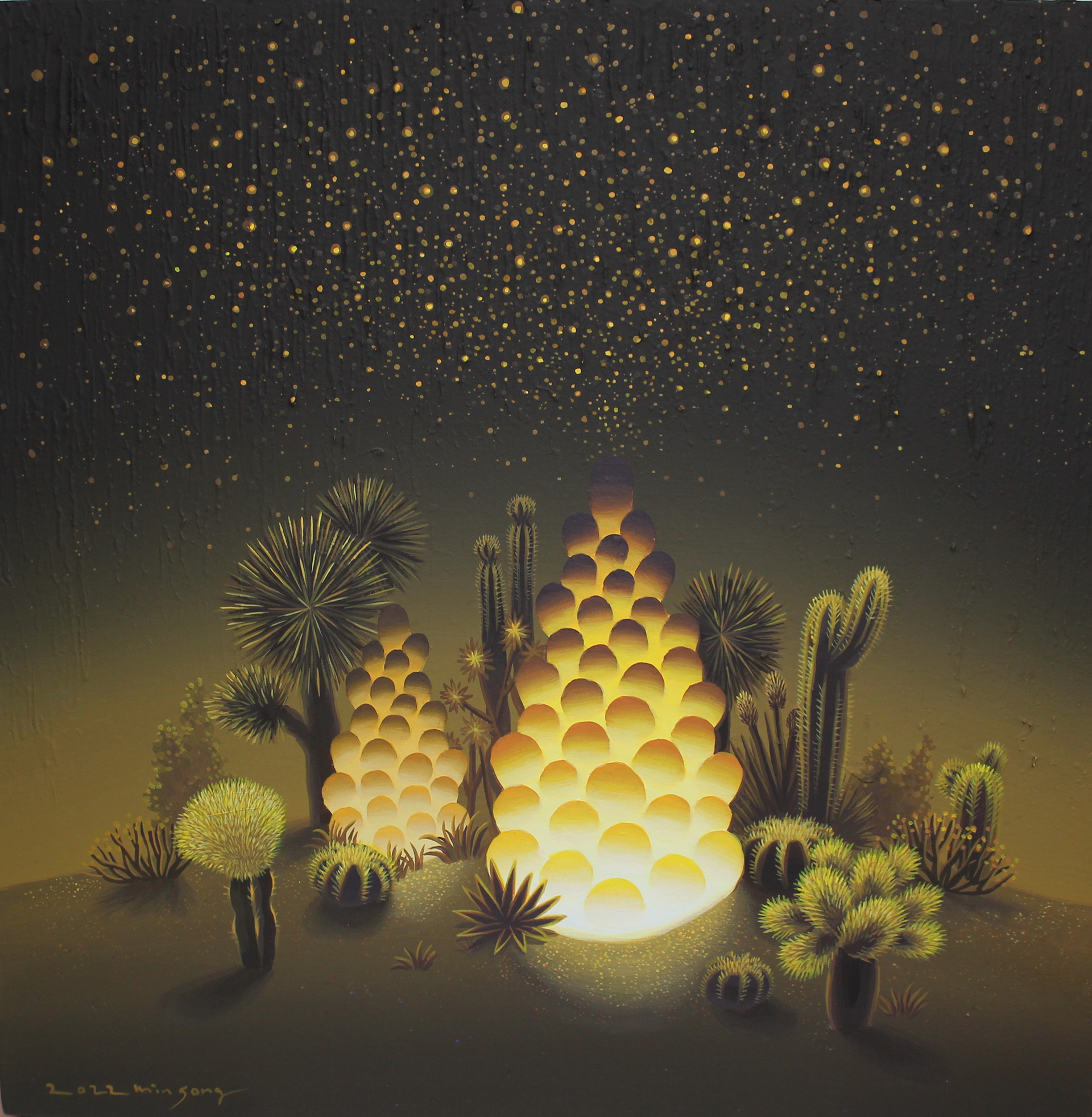 모로코의 밤(Night in morocco)_acrylic on canvas _45x45cm_2022