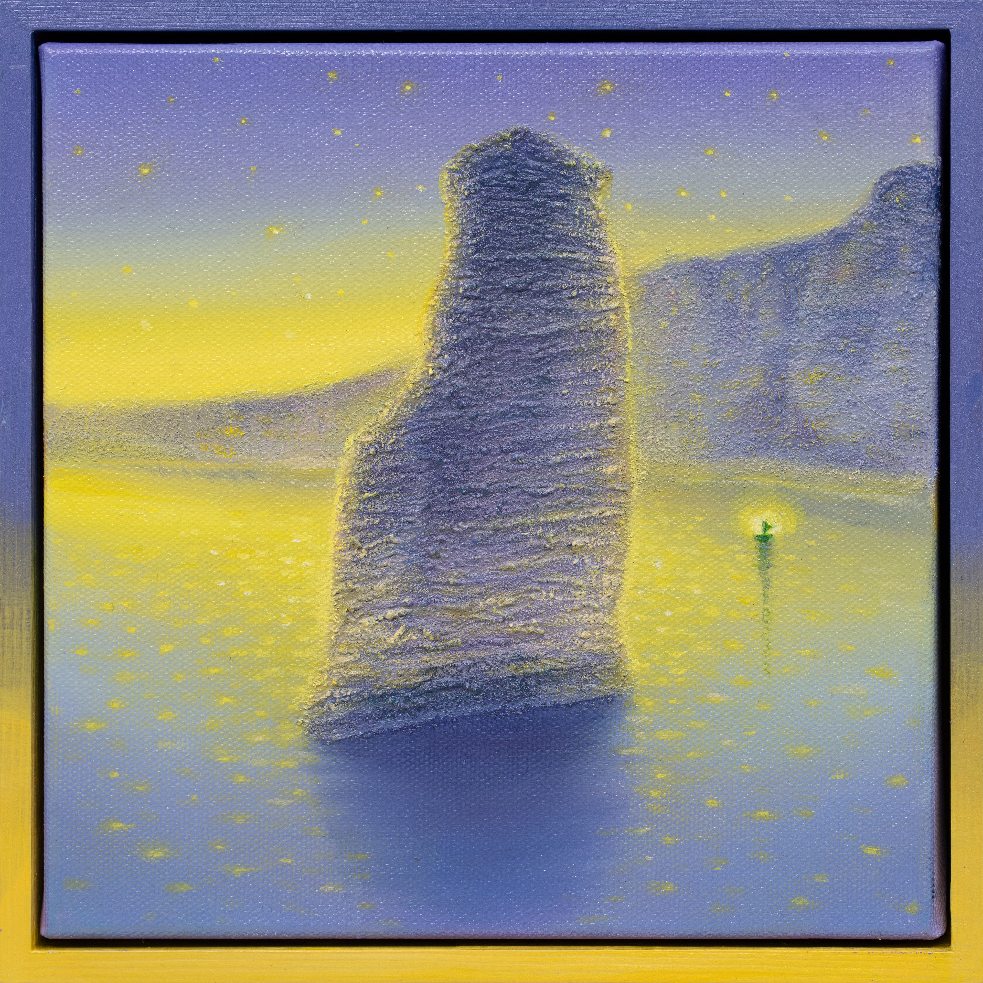 Find the star_in the ocean_22x22cm_oil and acrylic on canvas_2024